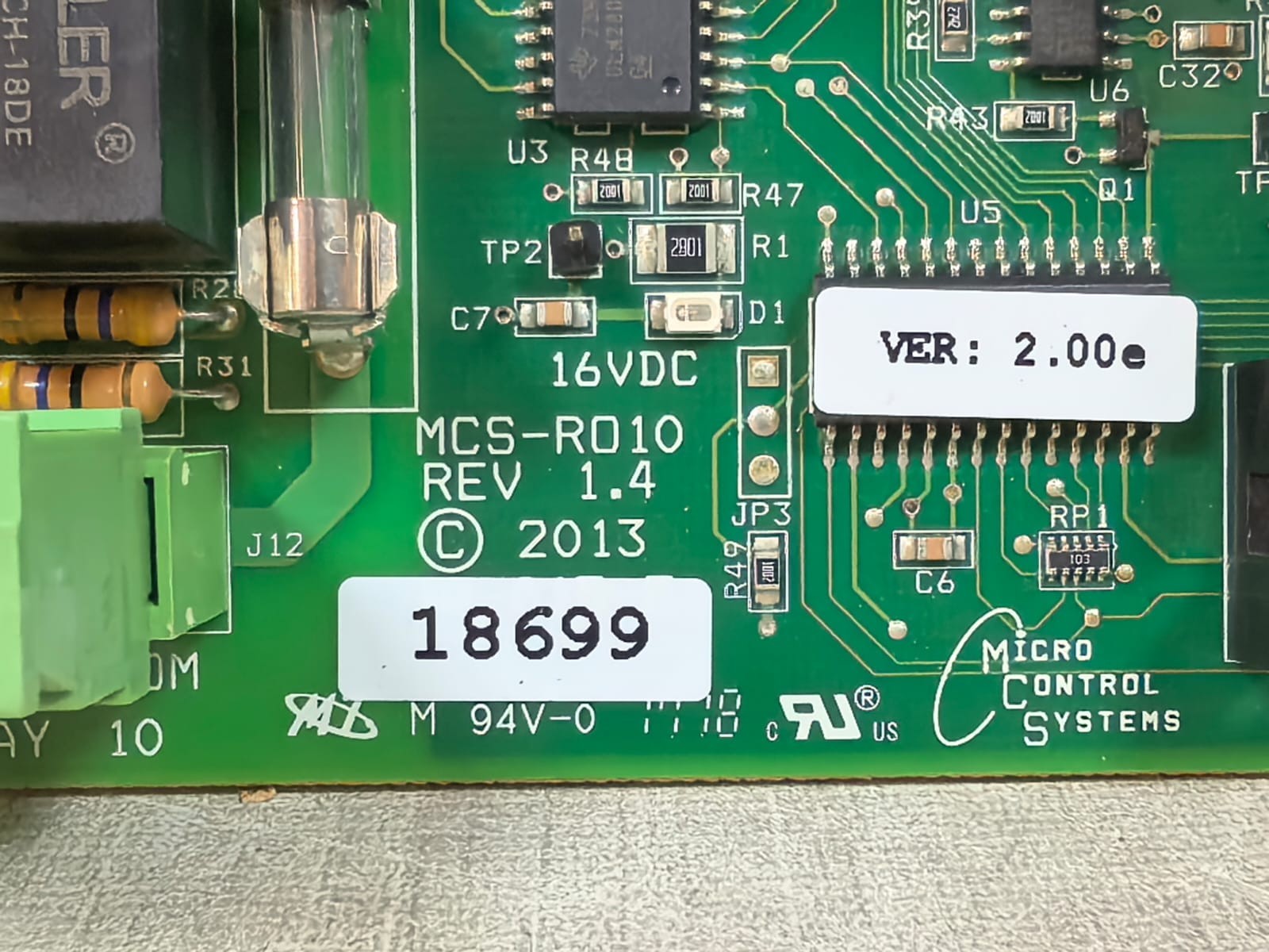 MCS MCS-R010 REV 1.4 MICRO CONTROL SYSTEMS MCS-R010 REV 1.4 CIRCUIT BOARD 6