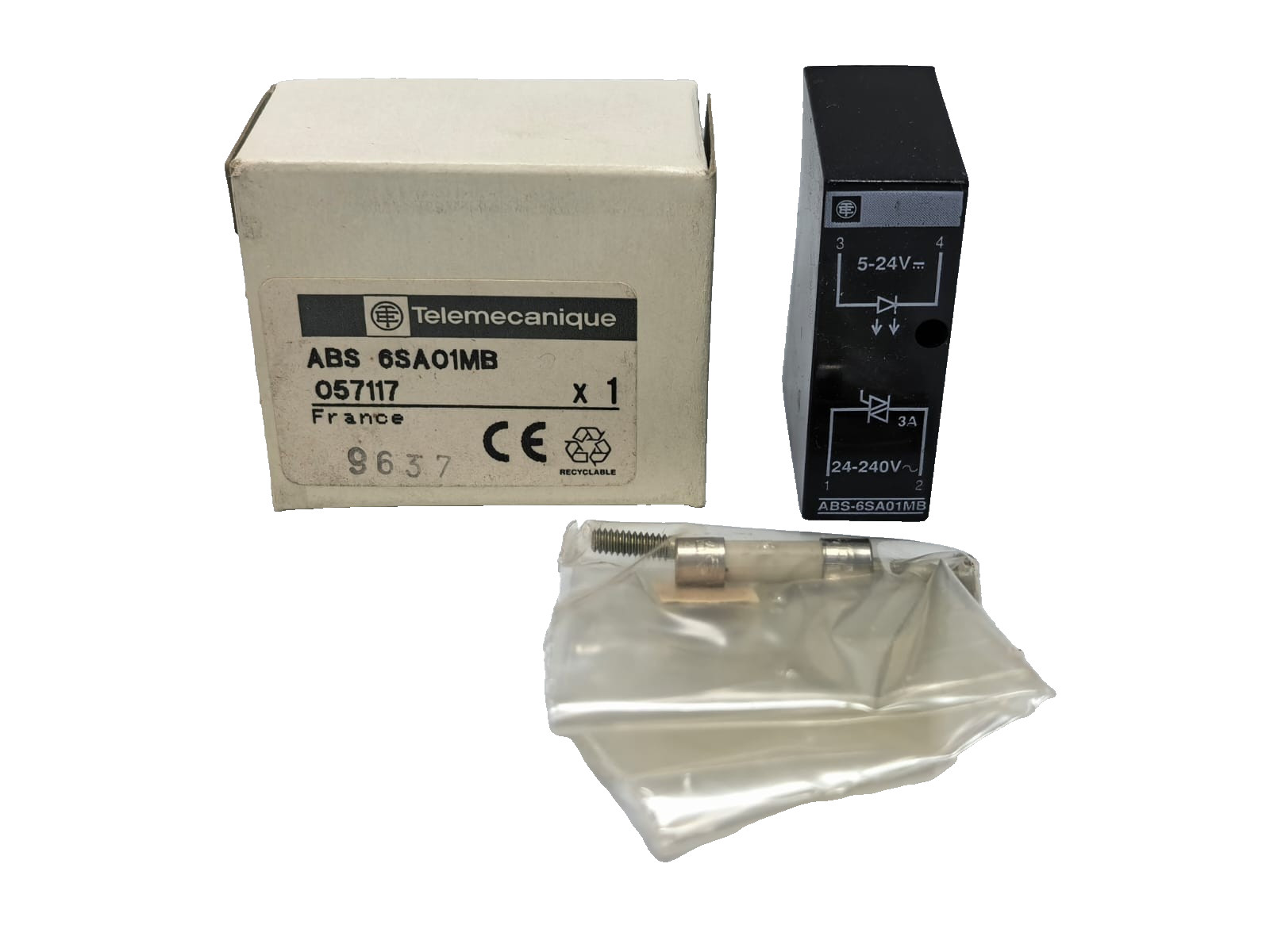 Telemecanique ABS 6SA01MB TELEMECANIQUE ABS 6SA01MB INDUSTRIAL OPTOCOUPLER/SOLID-STATE RELAY OUTPUT MODULE 1