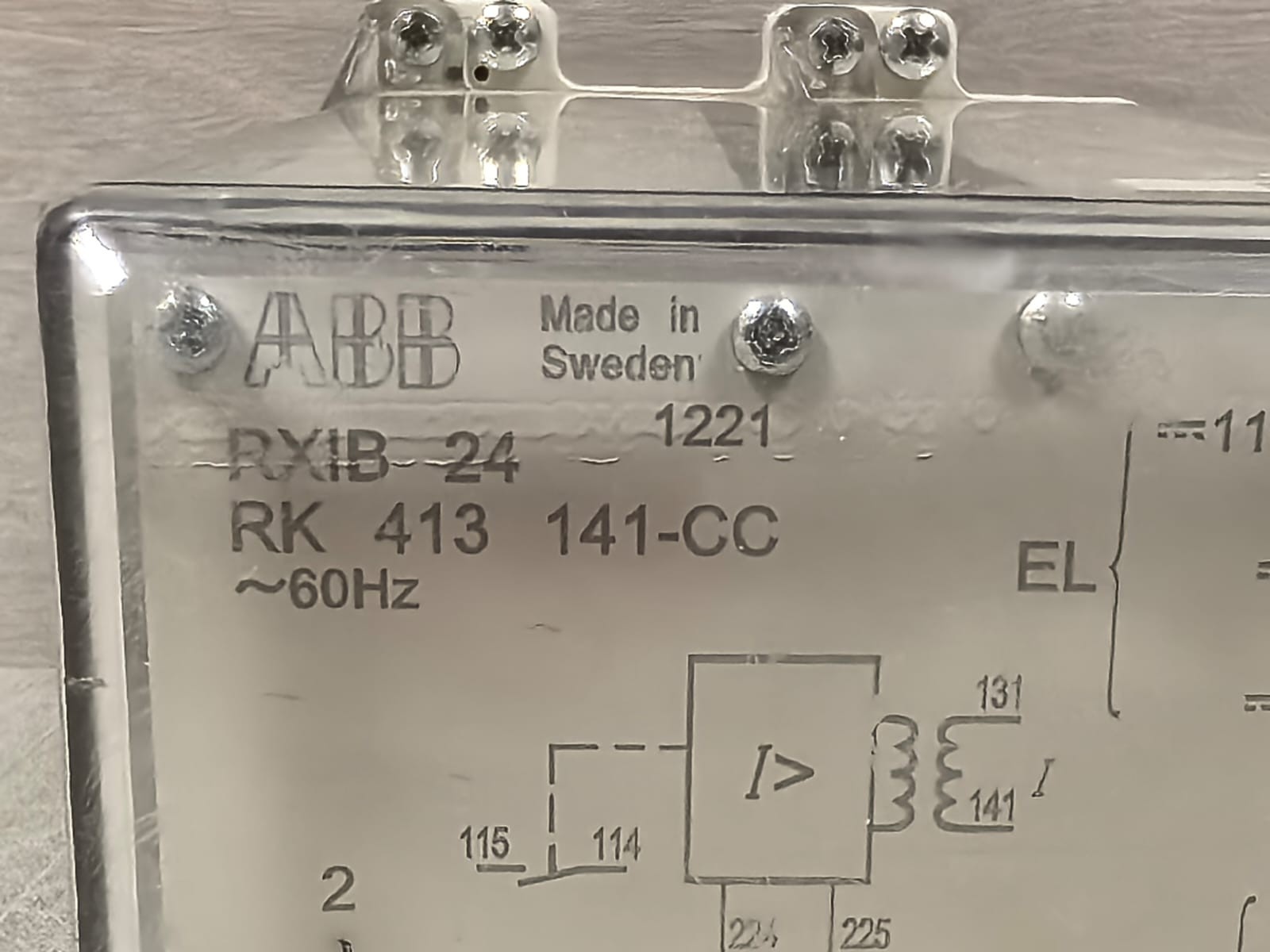 ABB RXIB 24 RK 413 141-CC ABB RXIB 24 RK 413 141-CC RELAY 60HZ 3