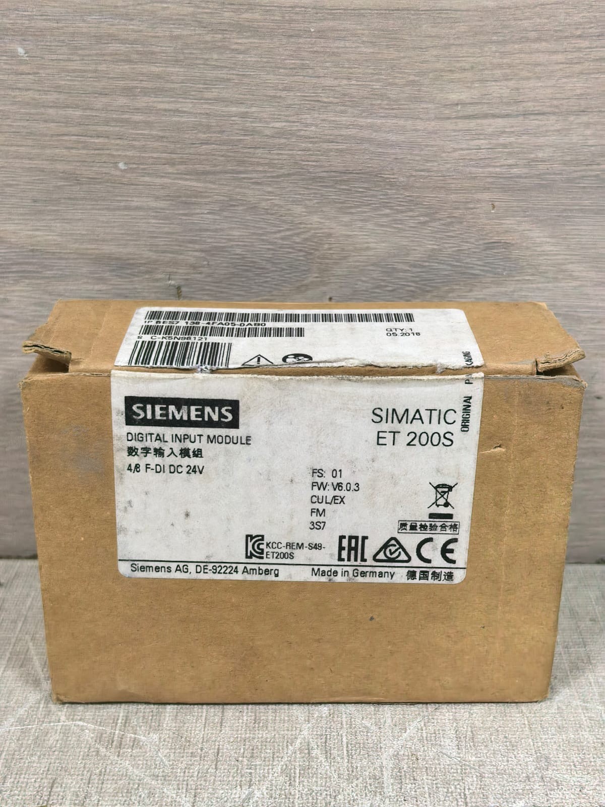 Siemens 6ES7 138-4FA05-0AB0 SIEMENS SIMATIC ET 200S 6ES7 138-4FA05-0AB0 DIGITAL INPUT 10