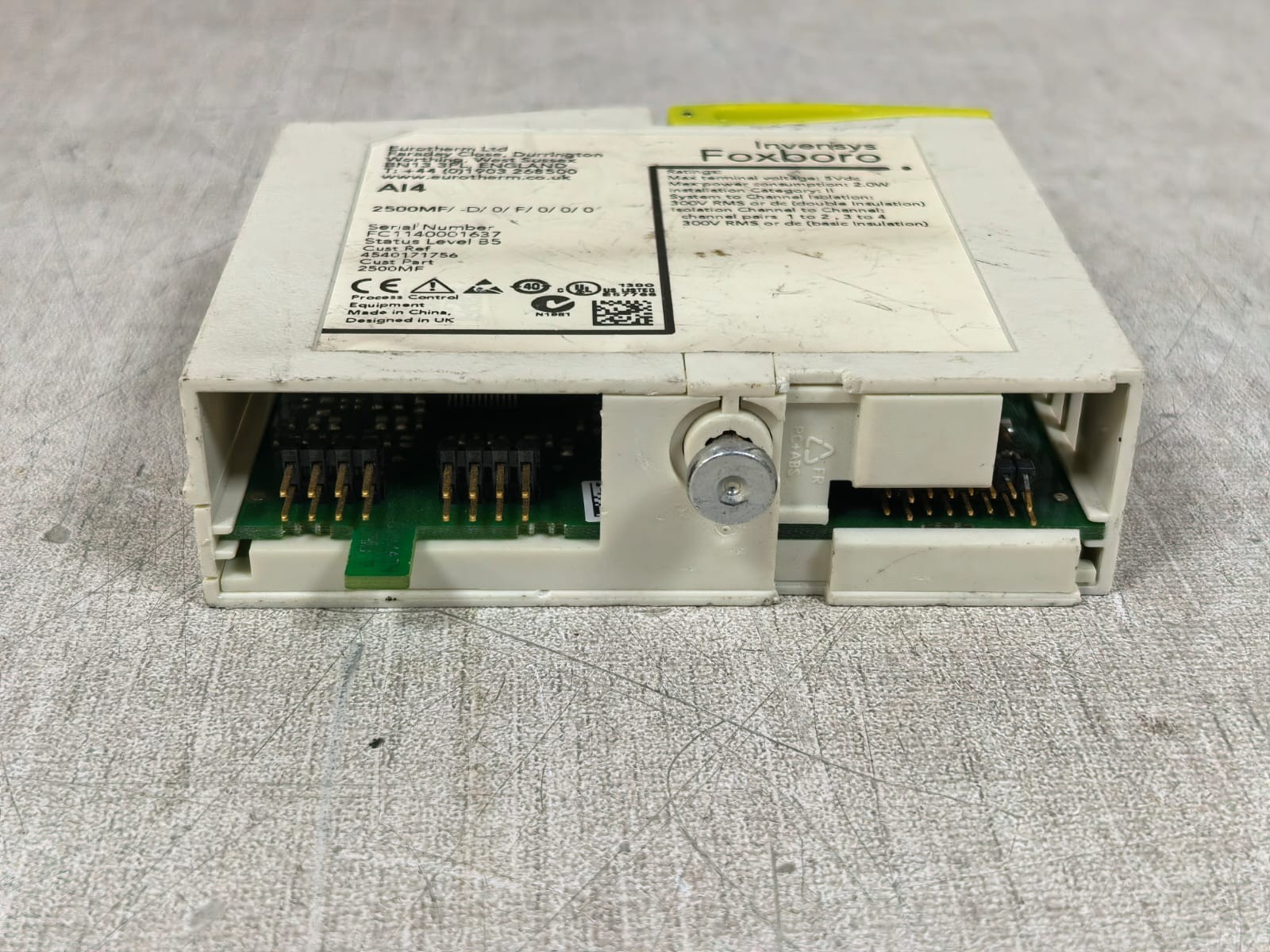 INVENSYS FOXBORO AI4 2500MF/-D/0/F/0/0/0 INVENSYS FOXBORO AI4 2500MF/-D/0/F/0/0/0 INPUT MODULE 7