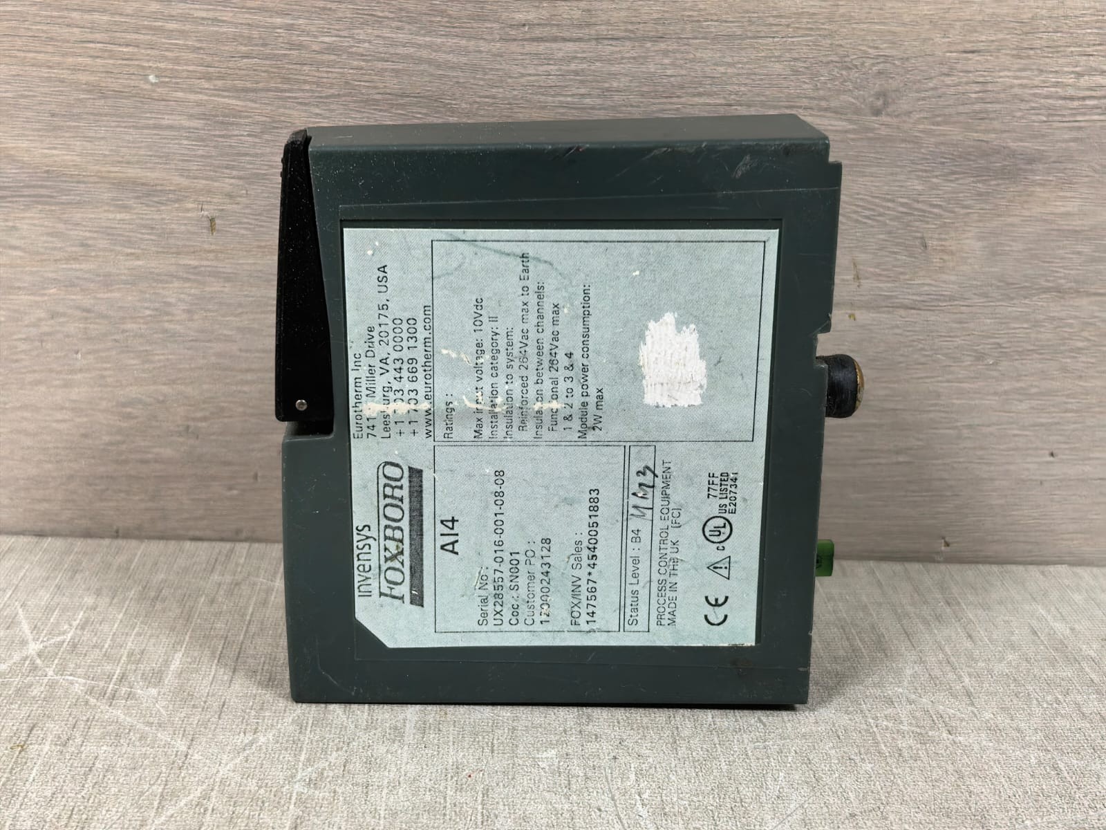 INVENSYS FOXBORO AI4 INVENSYS FOXBORO AI4 INPUT MODULE 5