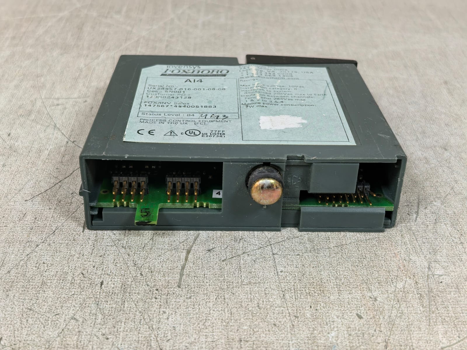 INVENSYS FOXBORO AI4 INVENSYS FOXBORO AI4 INPUT MODULE 7