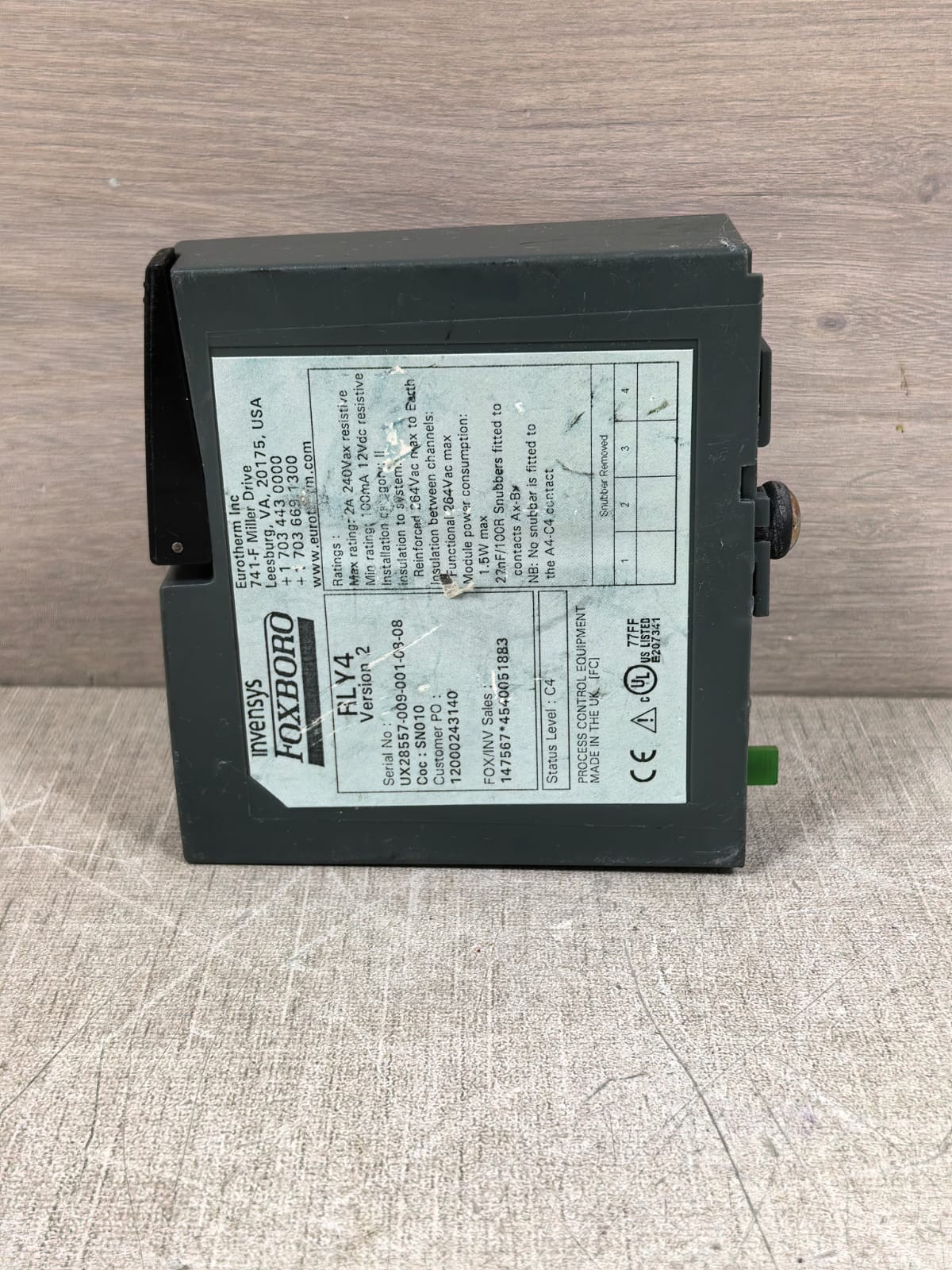 INVENSYS FOXBORO RLY4 VERSION 2 INVENSYS FOXBORO RLY4 VERSION 2 MODULE 5