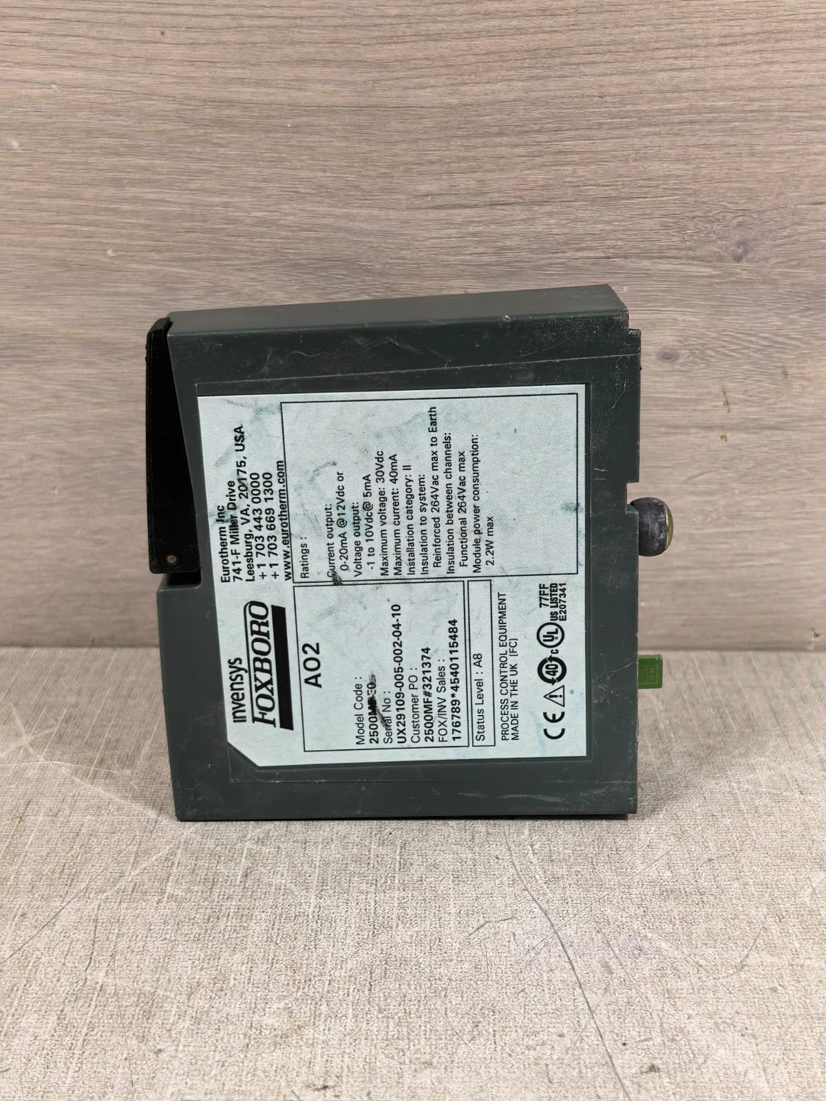 INVENSYS FOXBORO AO2 INVENSYS FOXBORO AO2 MODULE 5