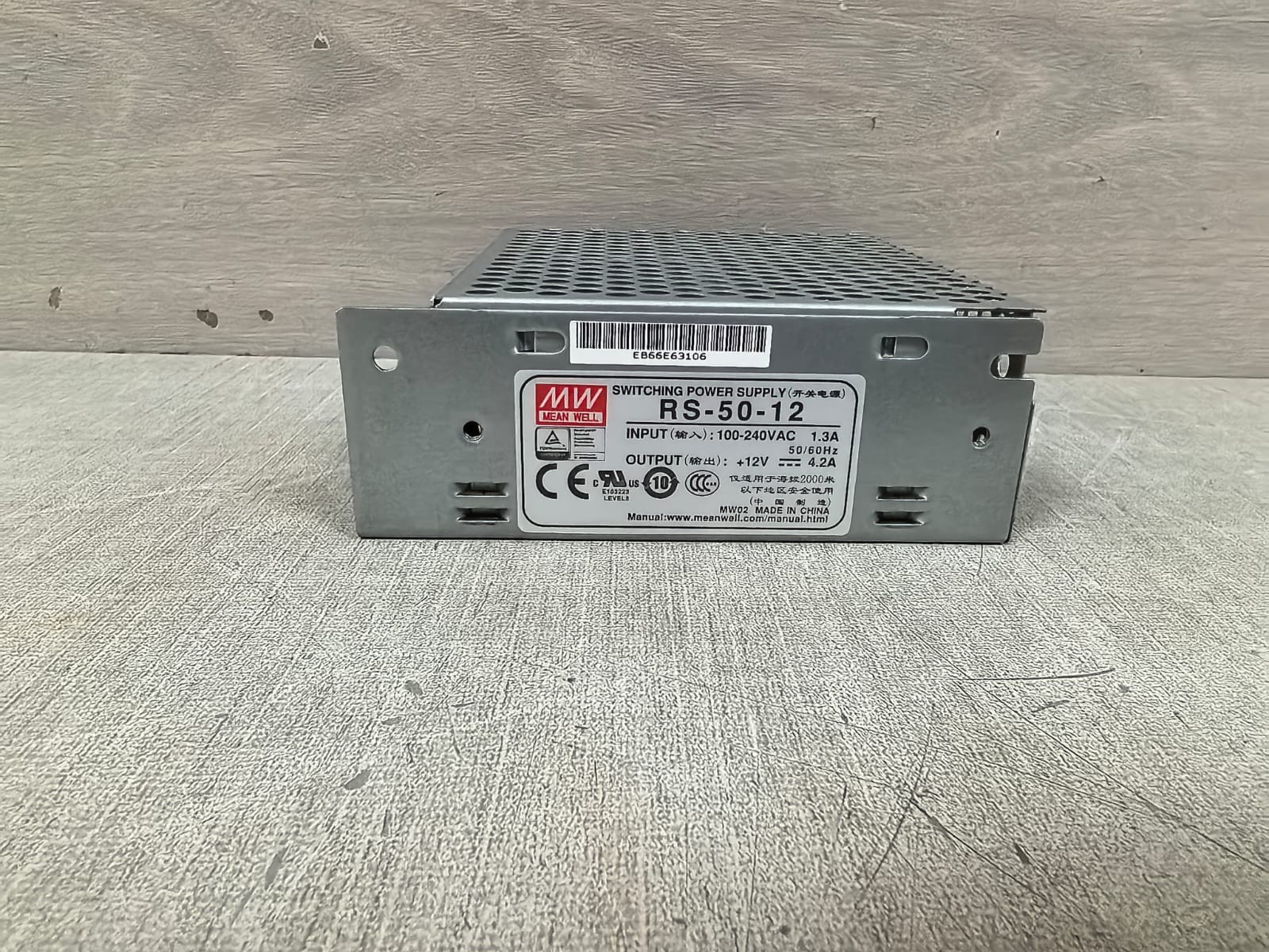 MEAN WELL RS-50-12 MEANWELL RS-50-12 SWITCHING POWER SUPPLY 100-240VAC 2