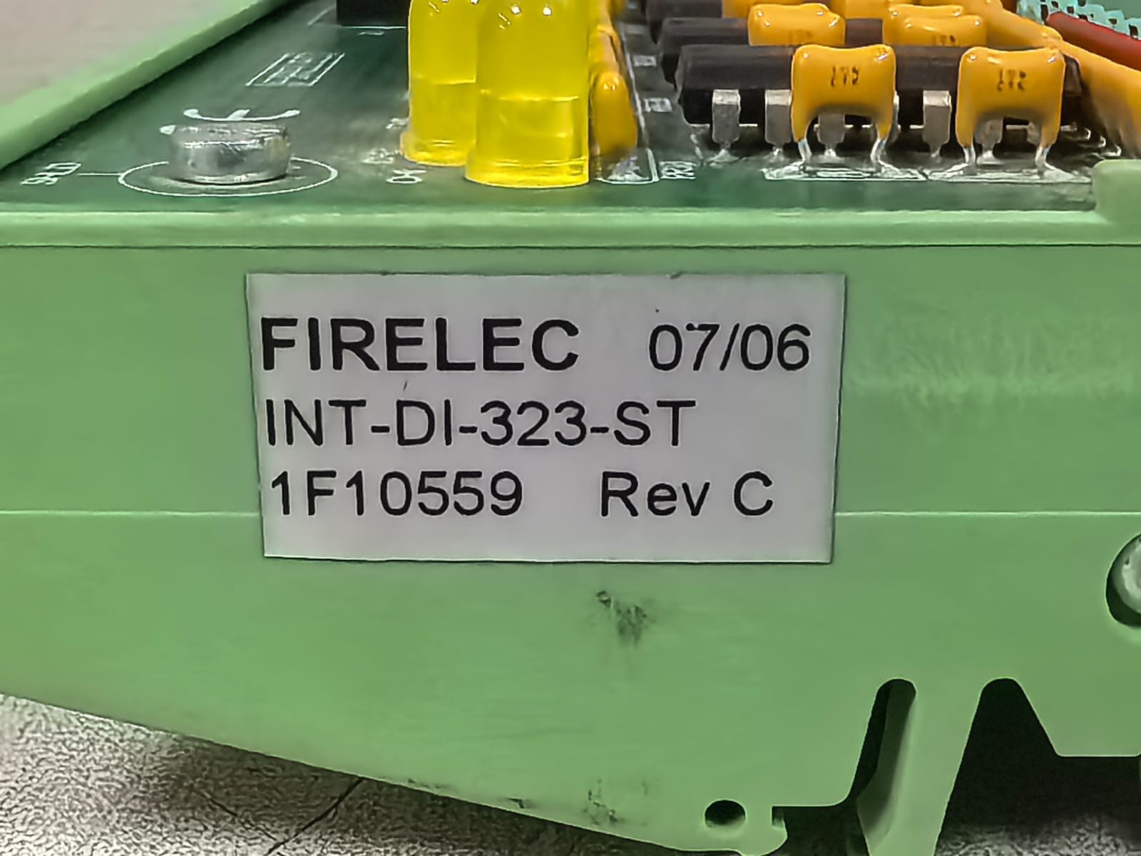 FIRELEC INT-DI-323-ST1/ 1F10465/ 1F10559 REV C FIRELEC INT-DI-323-ST1/ 1F10465/ 1F10559 REV C INDUSTRIAL INTERFACE BOARD 9