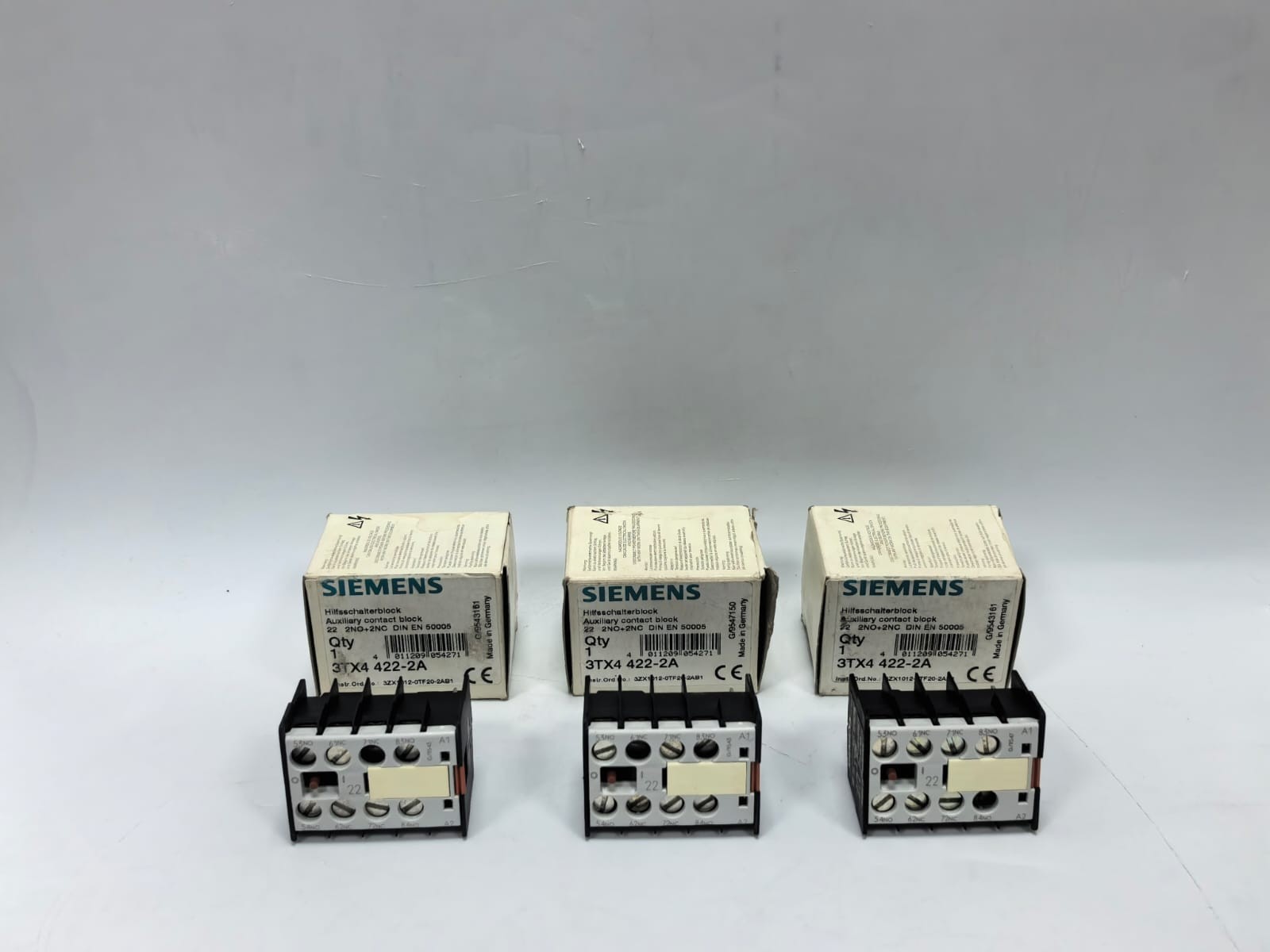 SIEMENS 3TX4422-2A AUXILIARY CONTACT BLOCK 2NO+2NC PCS