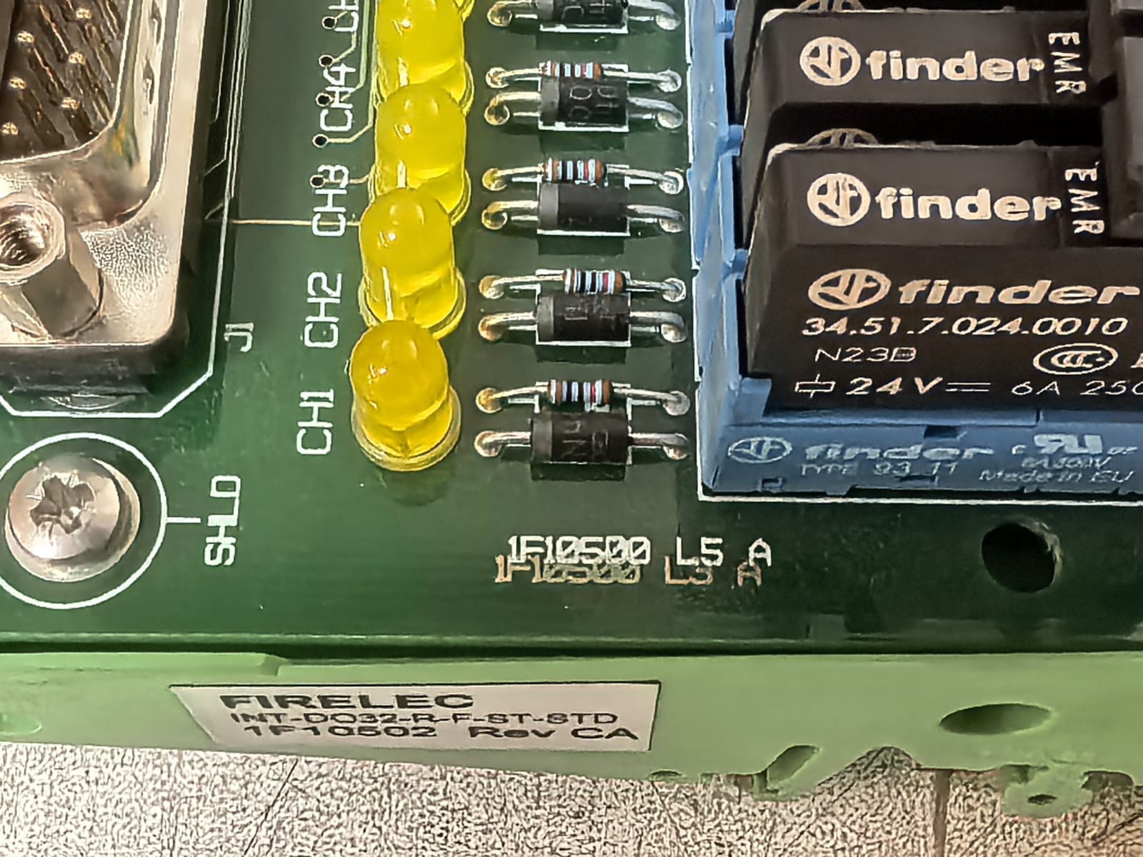 FIRELEC 1F10387 / 1F10389 REV FC FIRELEC INT-DO32-R-F-ST-STD 1F10502 REV CA INDUSTRIAL INTERFACE BOARD 7