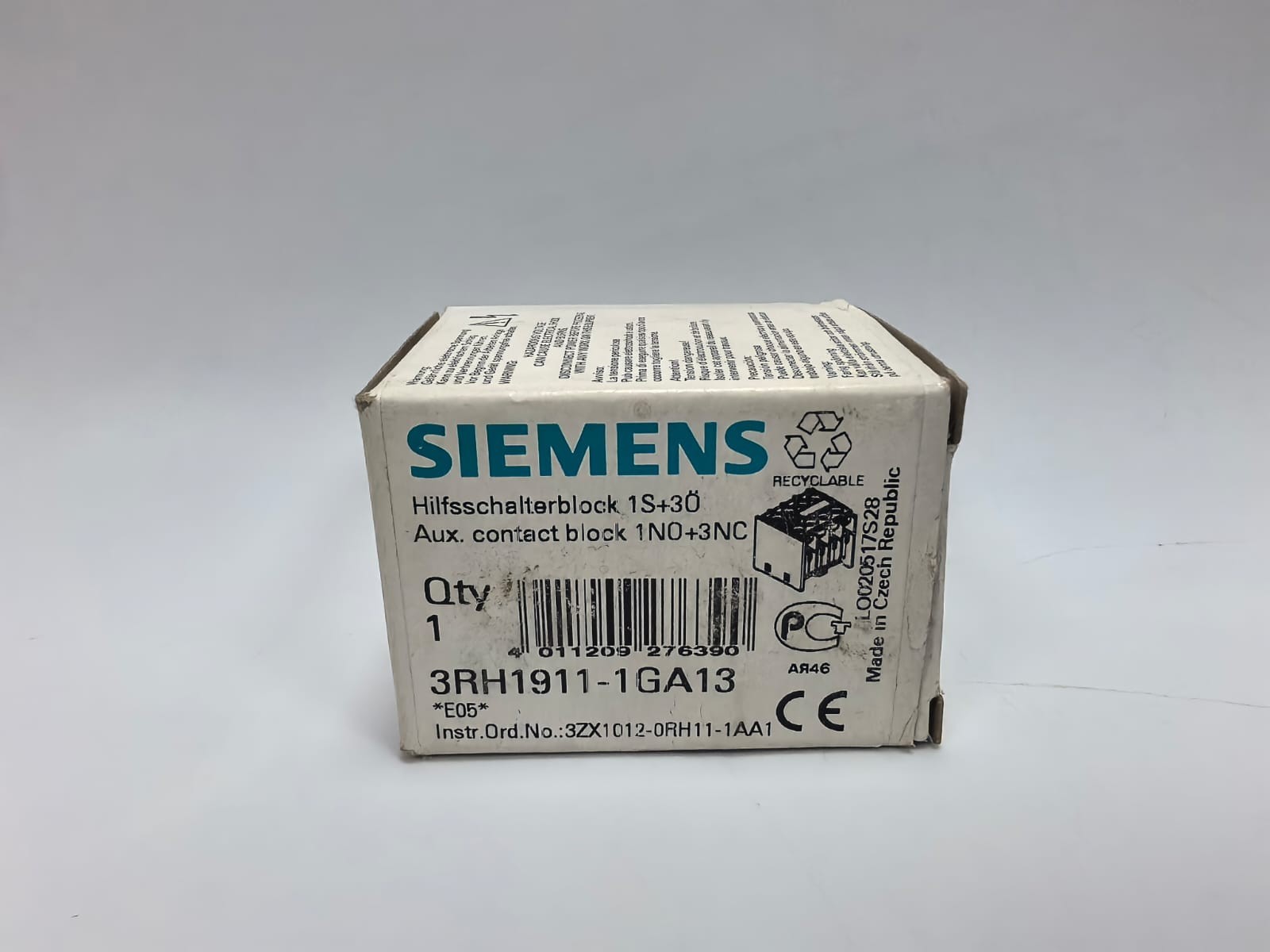 Siemens 3RH1911-1GA13 SIEMENS 3RH1911-1GA13 AUXILLARY SWITCH BLOCK PCS 9