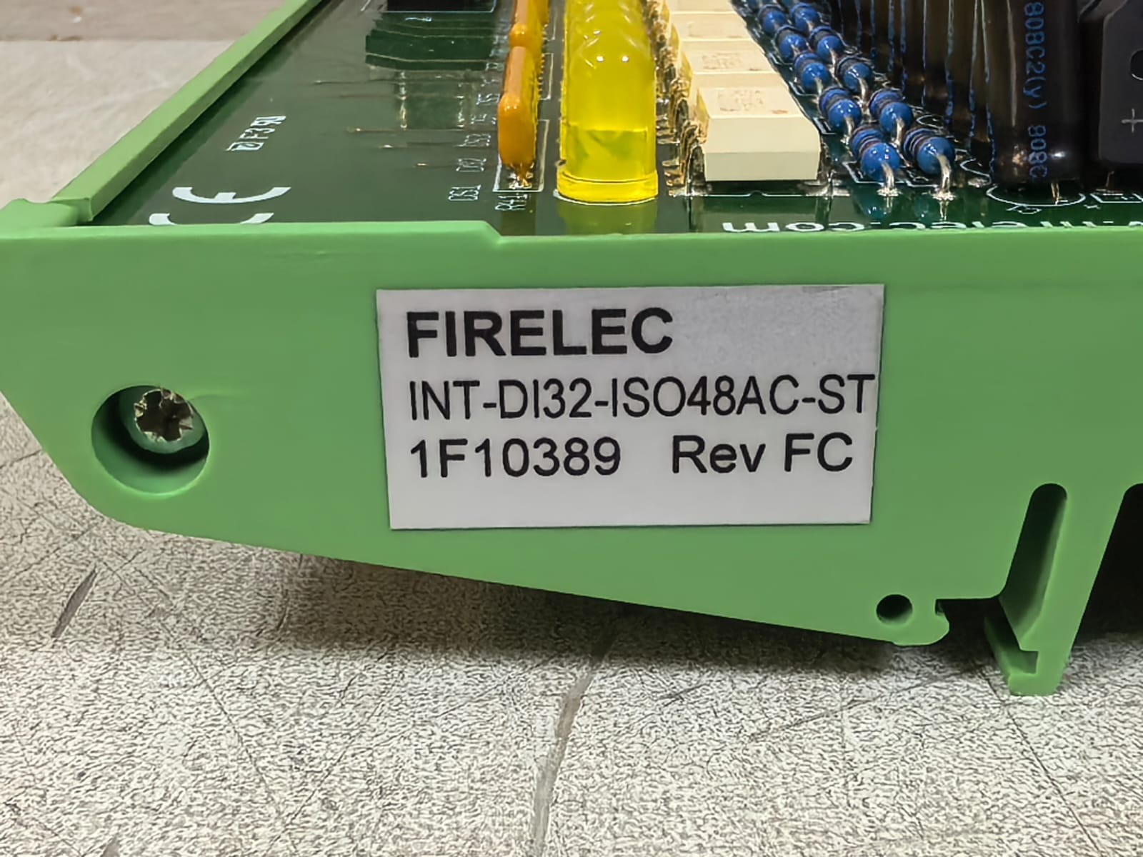 FIRELEC INT-DI32-ISO48AC-ST 1F10389 REV FC FIRELEC INT-DI32-ISO48AC-ST 1F10389 REV FC INDUSTRIAL INTERFACE BOARD 8