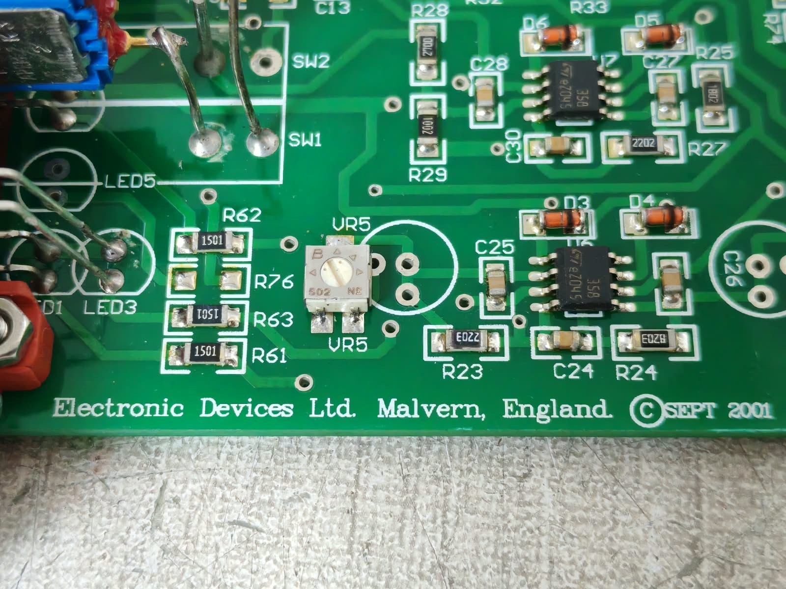 ELECTRONIC DEVICES ED 710 ELECTRONIC DEVICES ED 710 HYC REV 9 PCB BOARD 8