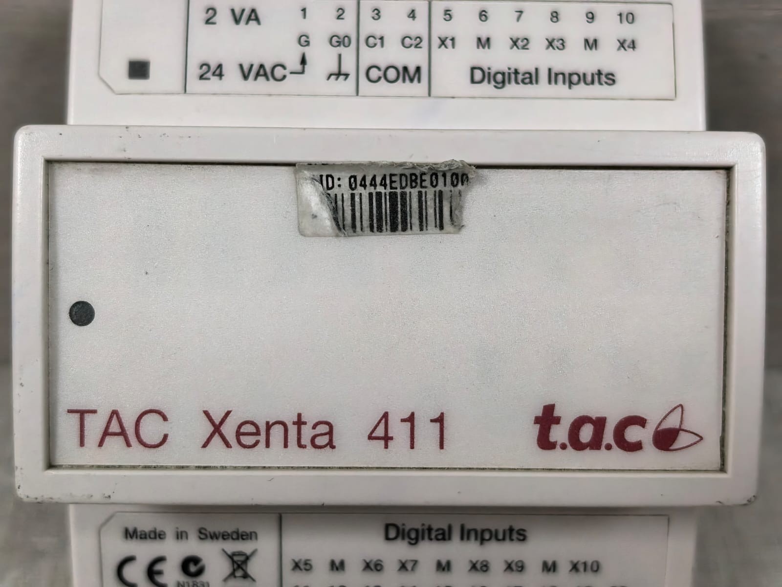 TAC 411 0-073-0201-1 VER 1.04 TAC XENTA 411 0-073-0201-1 VER 1.04 DIGITAL INPUT W/ BASE 4