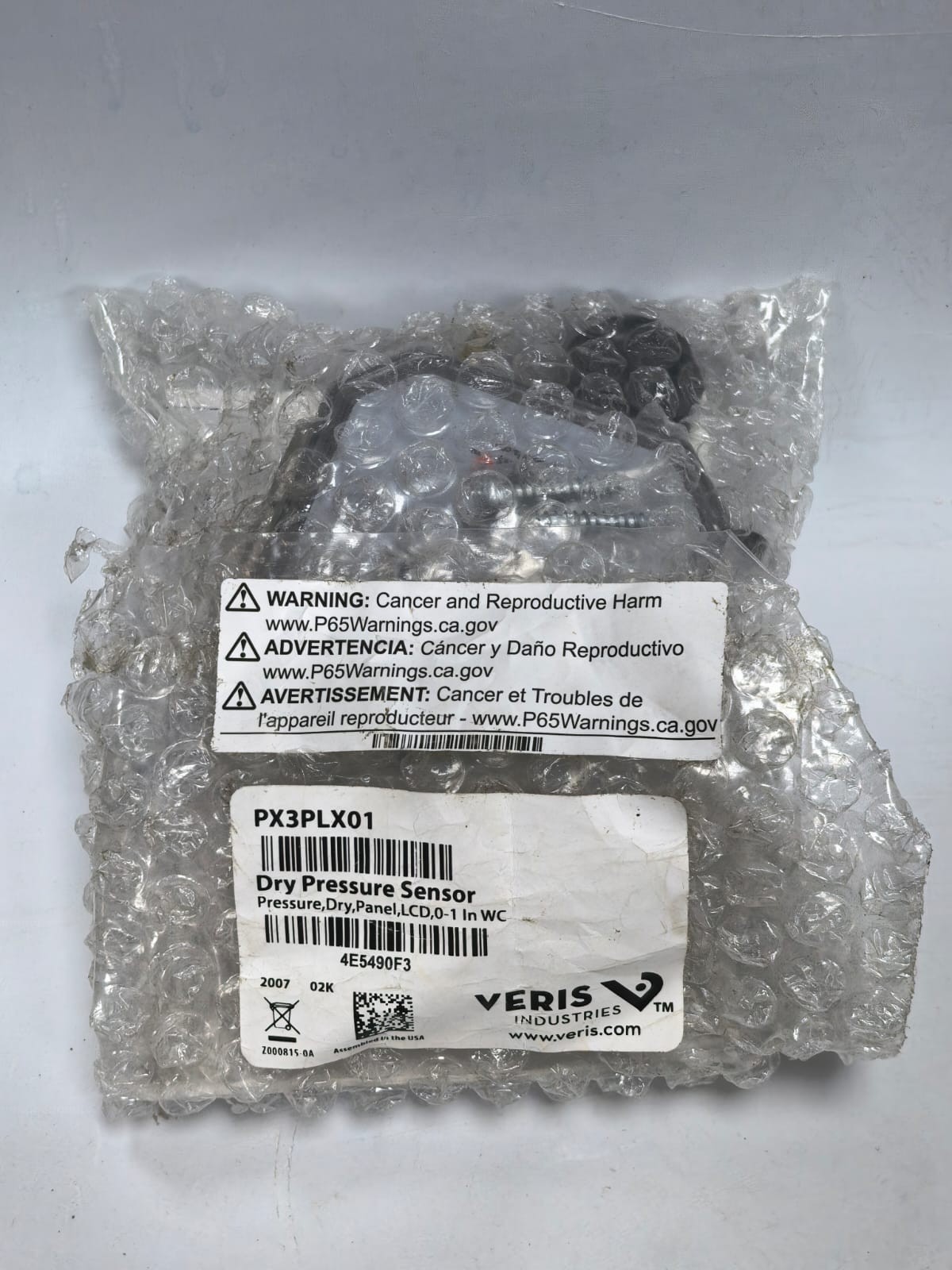 Veris PX3PLX01 VERIS PX3PLX01 DIFFERENTIAL PRESSURE TRANSDUCER 8