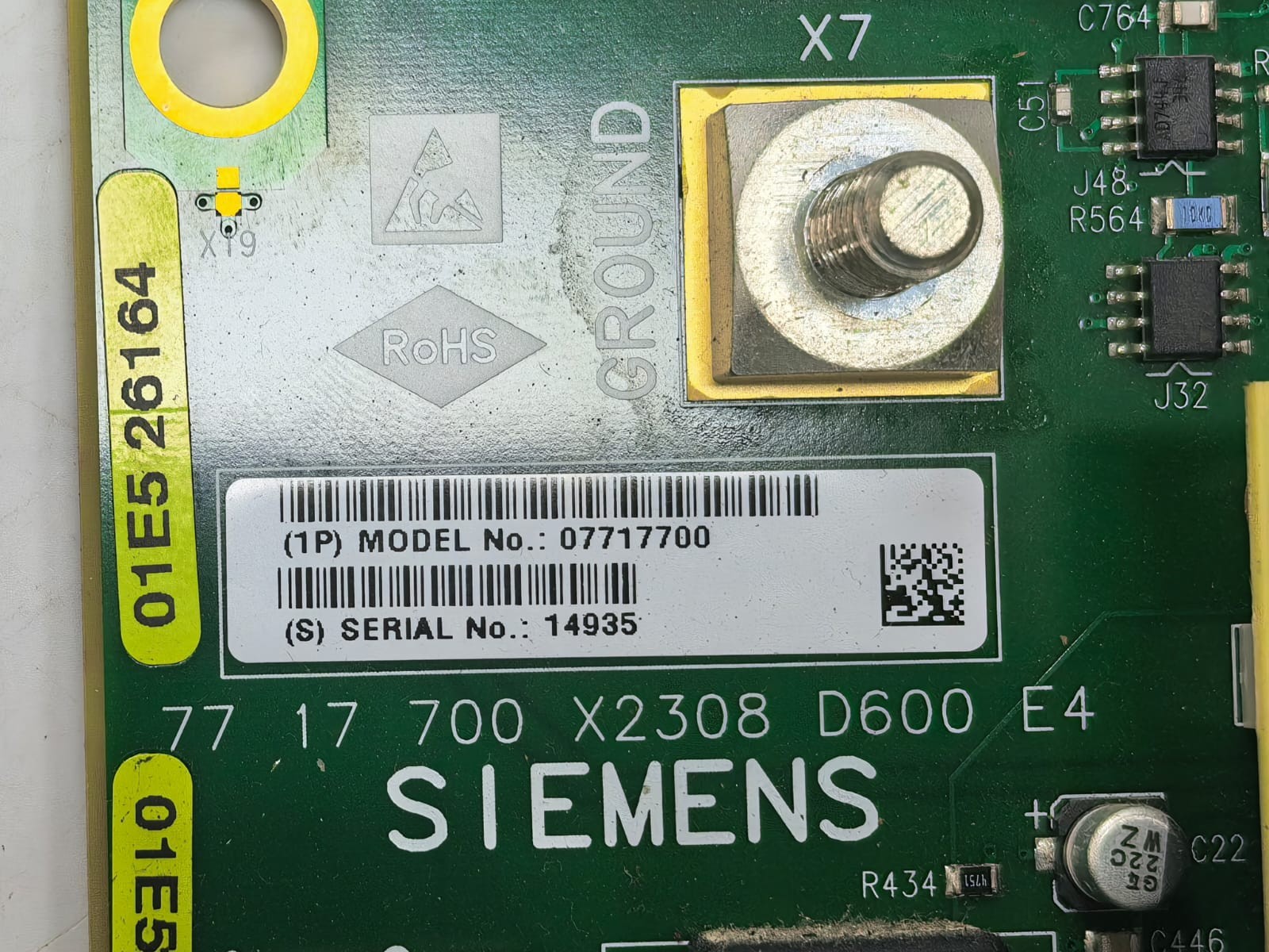 Siemens 07717700 SIEMENS D600 X2308 E4 CATH/ANDIO PCB CONTROL BOARD 07717700 2