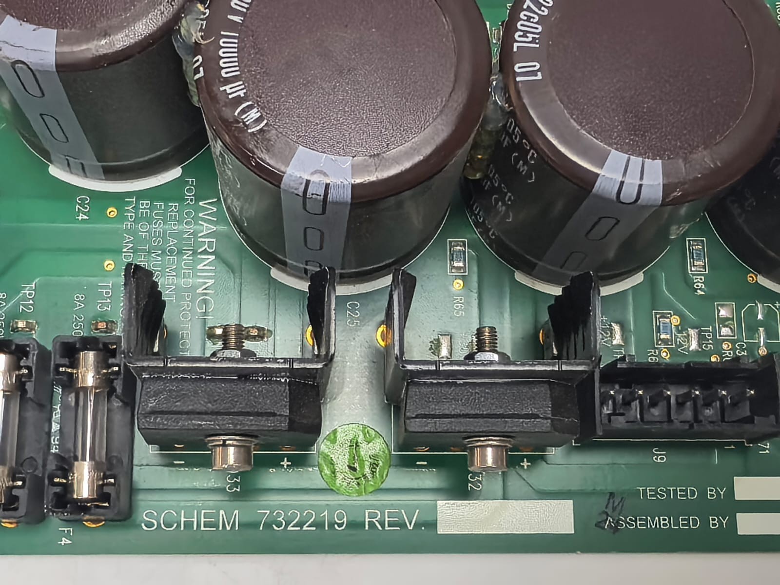 Siemens 732221/02 SCHEM 732219 CPI AUXILLARY BOARD 732221/02 2