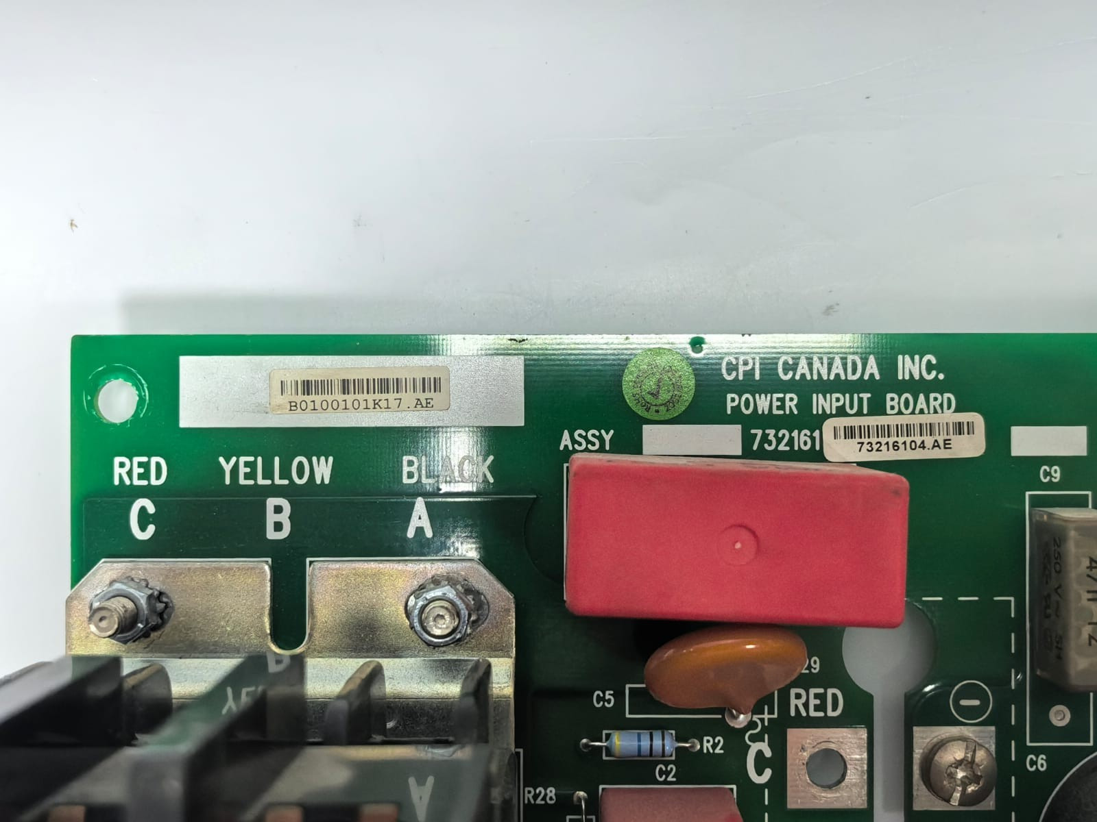 cpi 732160 REV.P CPI INDICO 732161/73216104.AE POWER INPUT BOARD 732160 REV.P 2