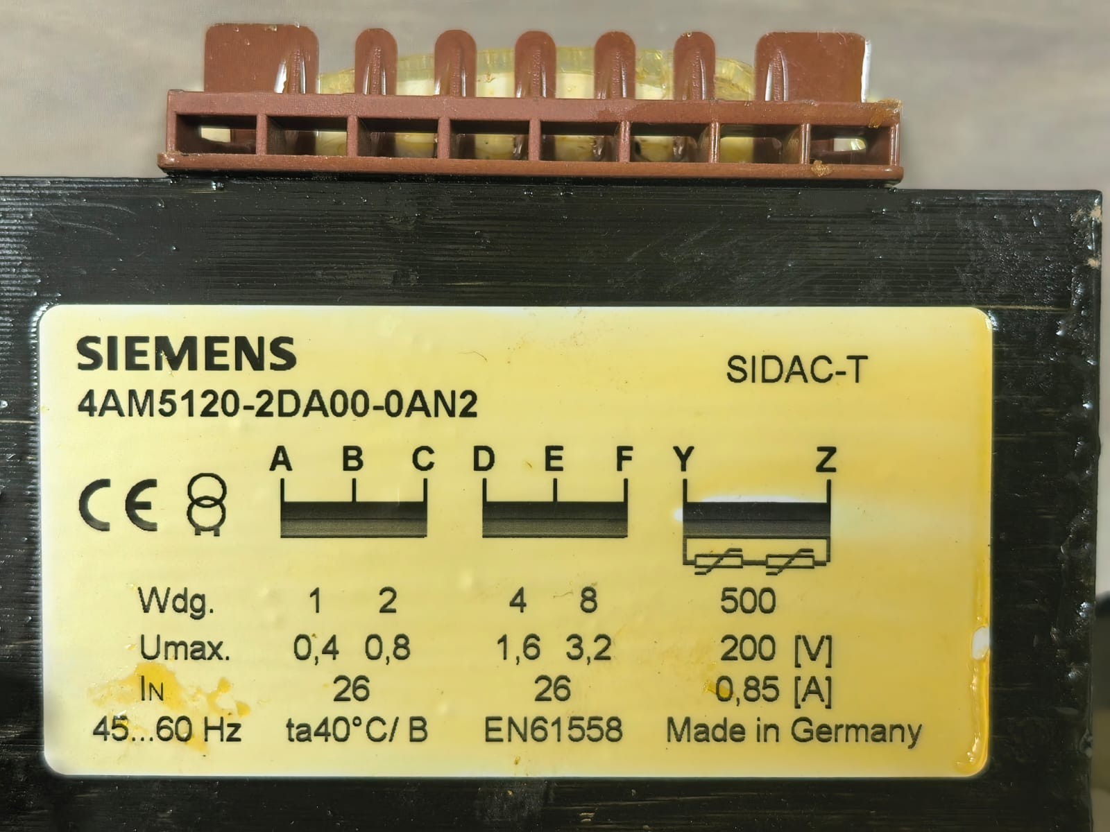 Siemens SIDAC-T 4AM5120-2DA00-0AN2 SIEMENS SIDAC-T 4AM5120-2DA00-0AN2 TRANSFORMER 2