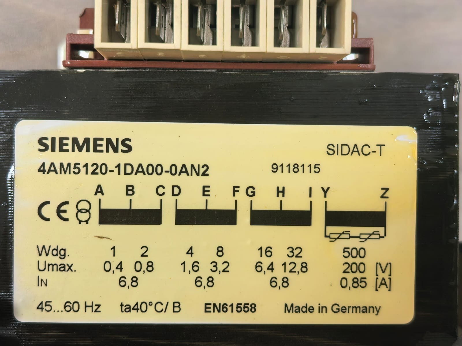 Siemens SIDAC-T 4AM5120-1DA00-0AN2 SIEMENS SIDAC-T 4AM5120-1DA00-0AN2 TRANSFORMER 2