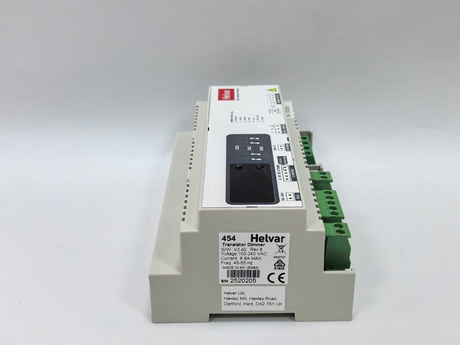HELVAR 454 HELVAR 454 TRANSISTOR DIMMER S/W V2.40 REV.8 5