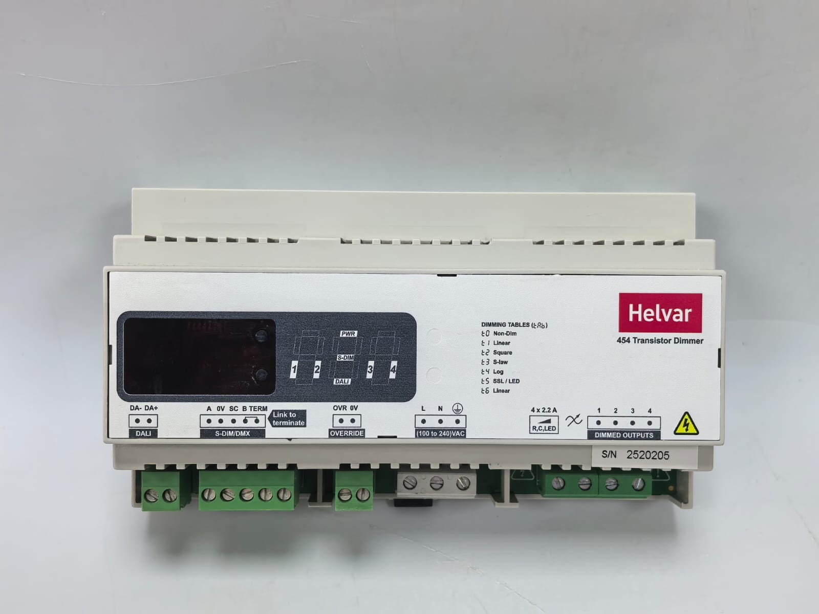 HELVAR 454 HELVAR 454 TRANSISTOR DIMMER S/W V2.40 REV.8 1