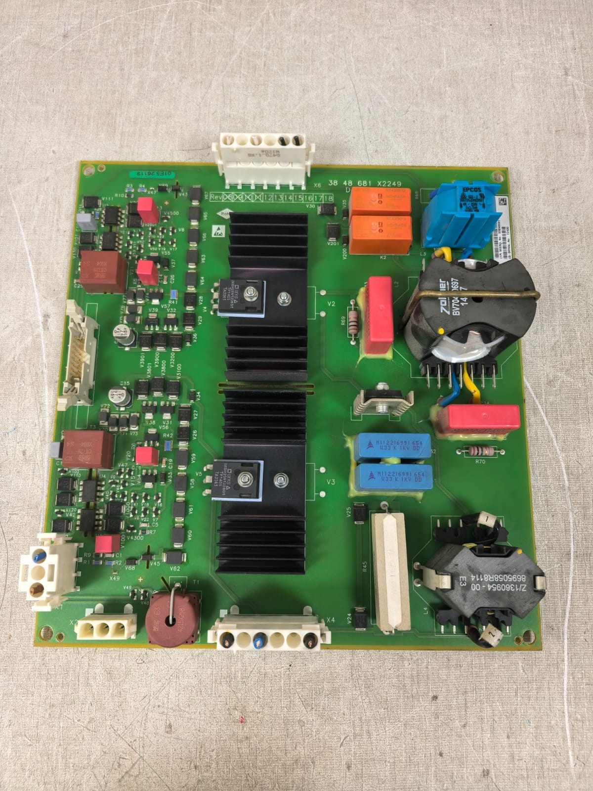 Siemens 03848681 38 48 681 X2249 D470 E7 SIEMENS 03848681 38 48 681 X2249 D470 E7 POWER BOARD 10
