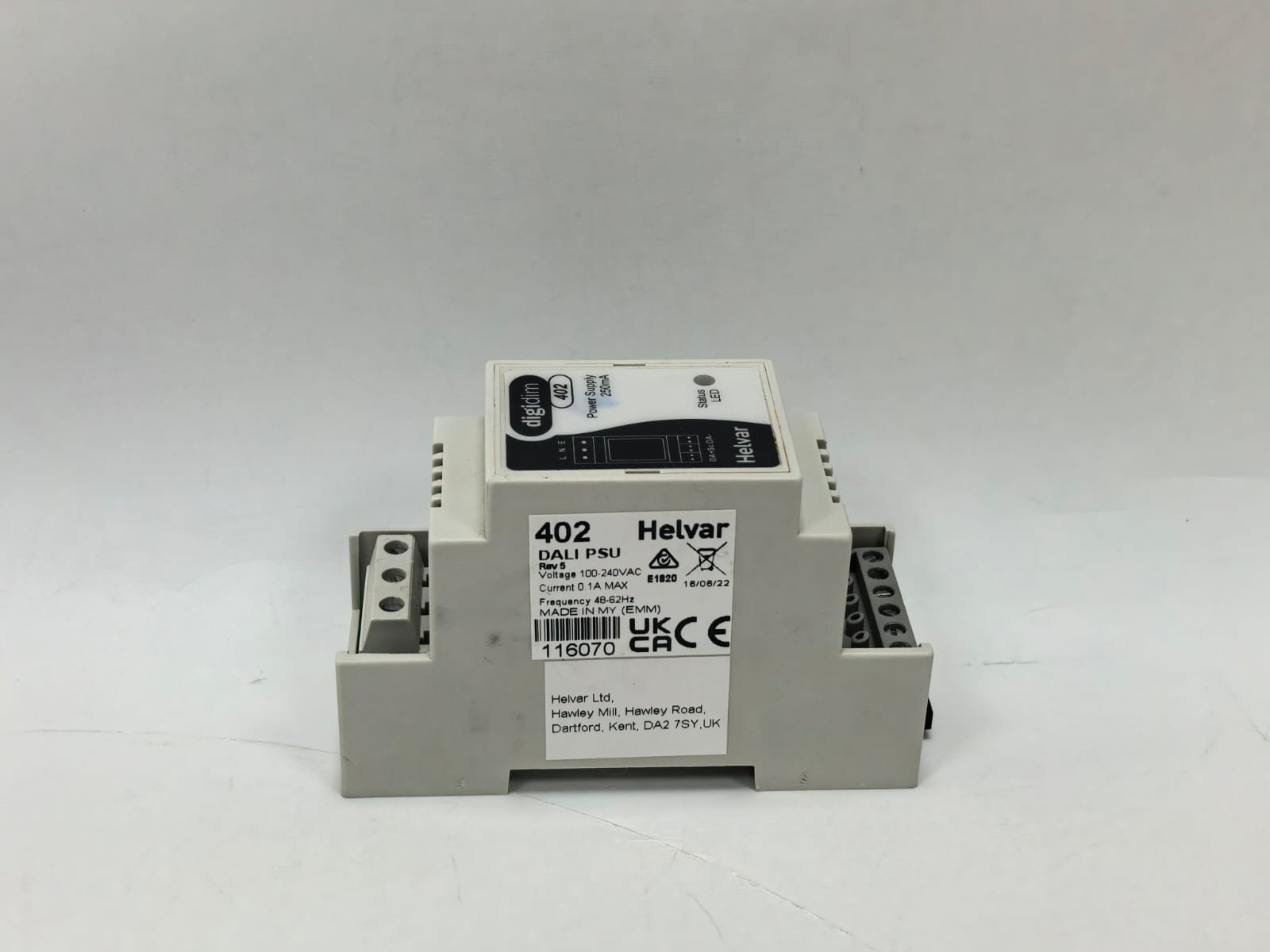 HELVAR 402 HELVAR 402 DALI PSU POWER SUPPLY REV.5 100-240 VAC 3