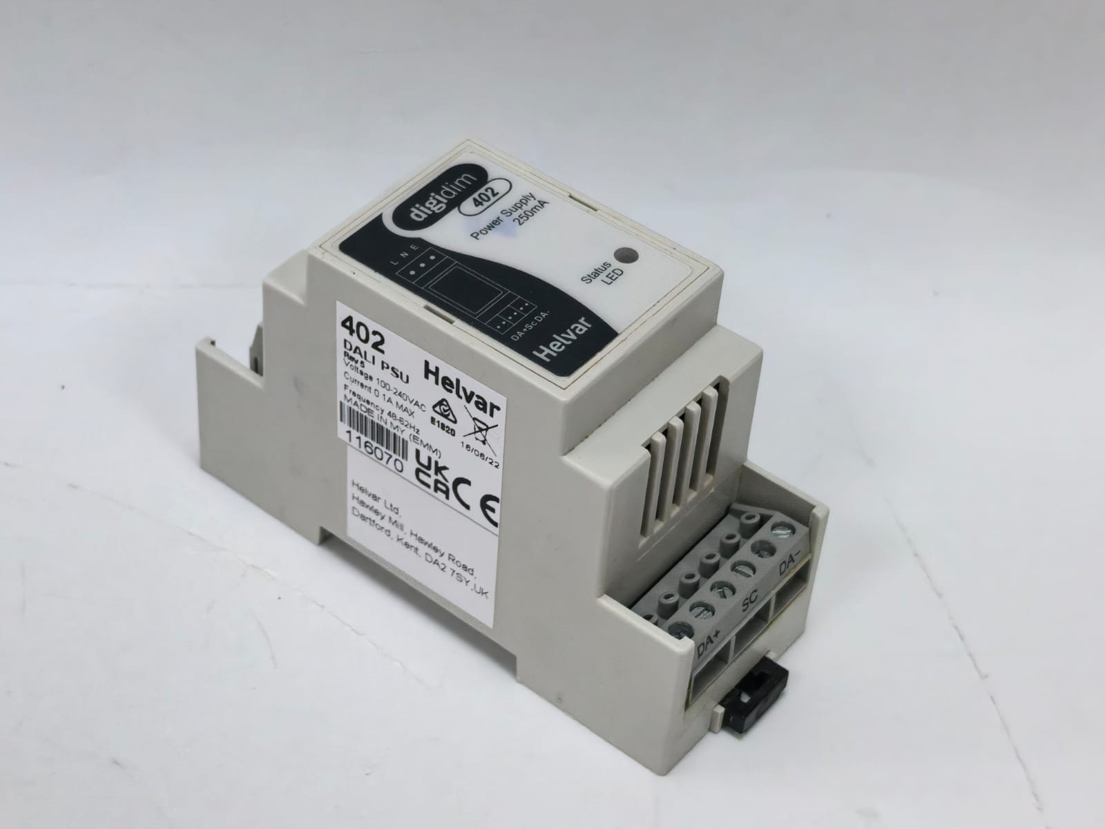 HELVAR 402 HELVAR 402 DALI PSU POWER SUPPLY REV.5 100-240 VAC 8