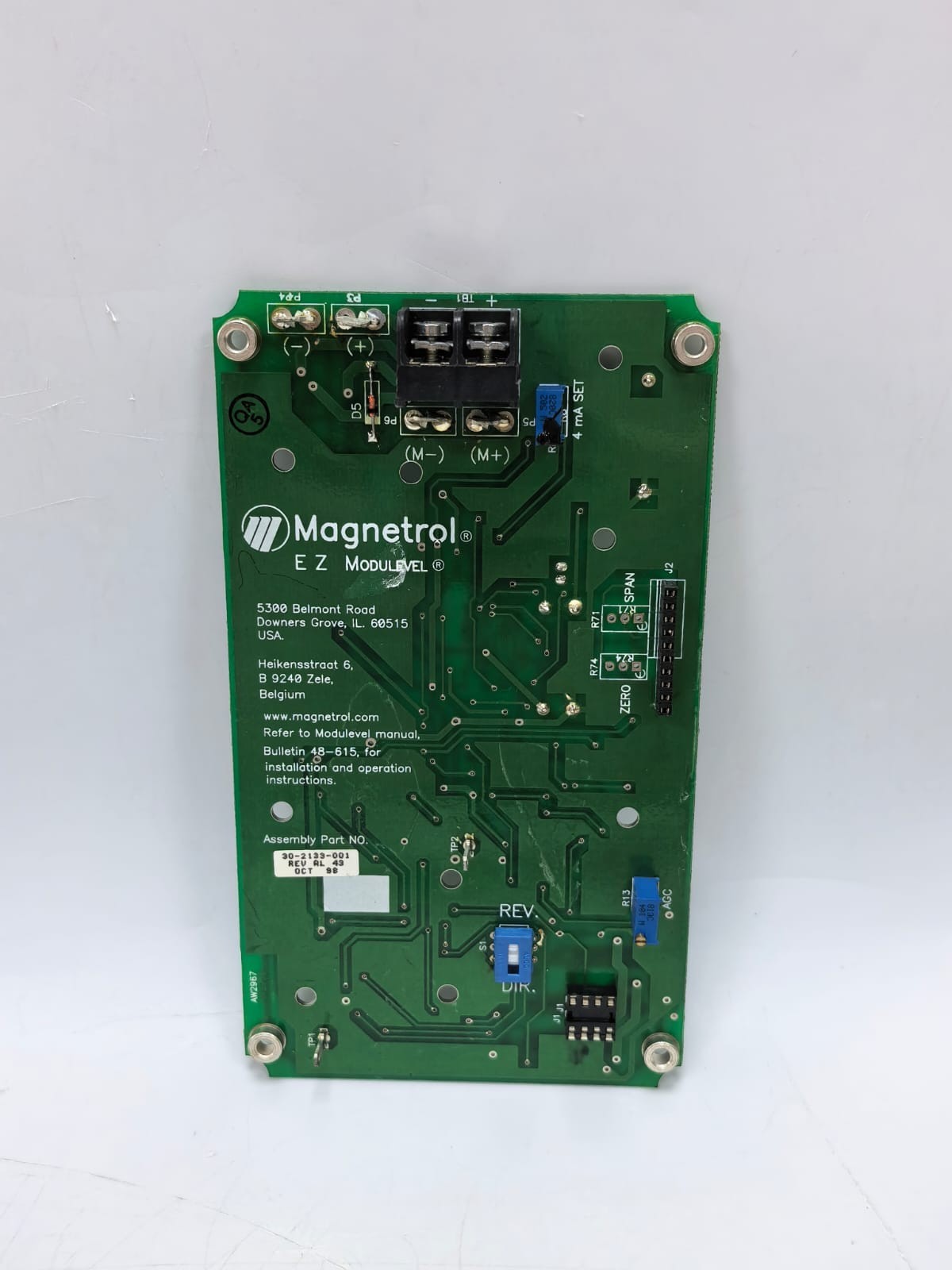 Magnetrol 30-2133-001 MAGNETROL 30-2133-001 REV.AL 43 EZ MODULEVEL 1