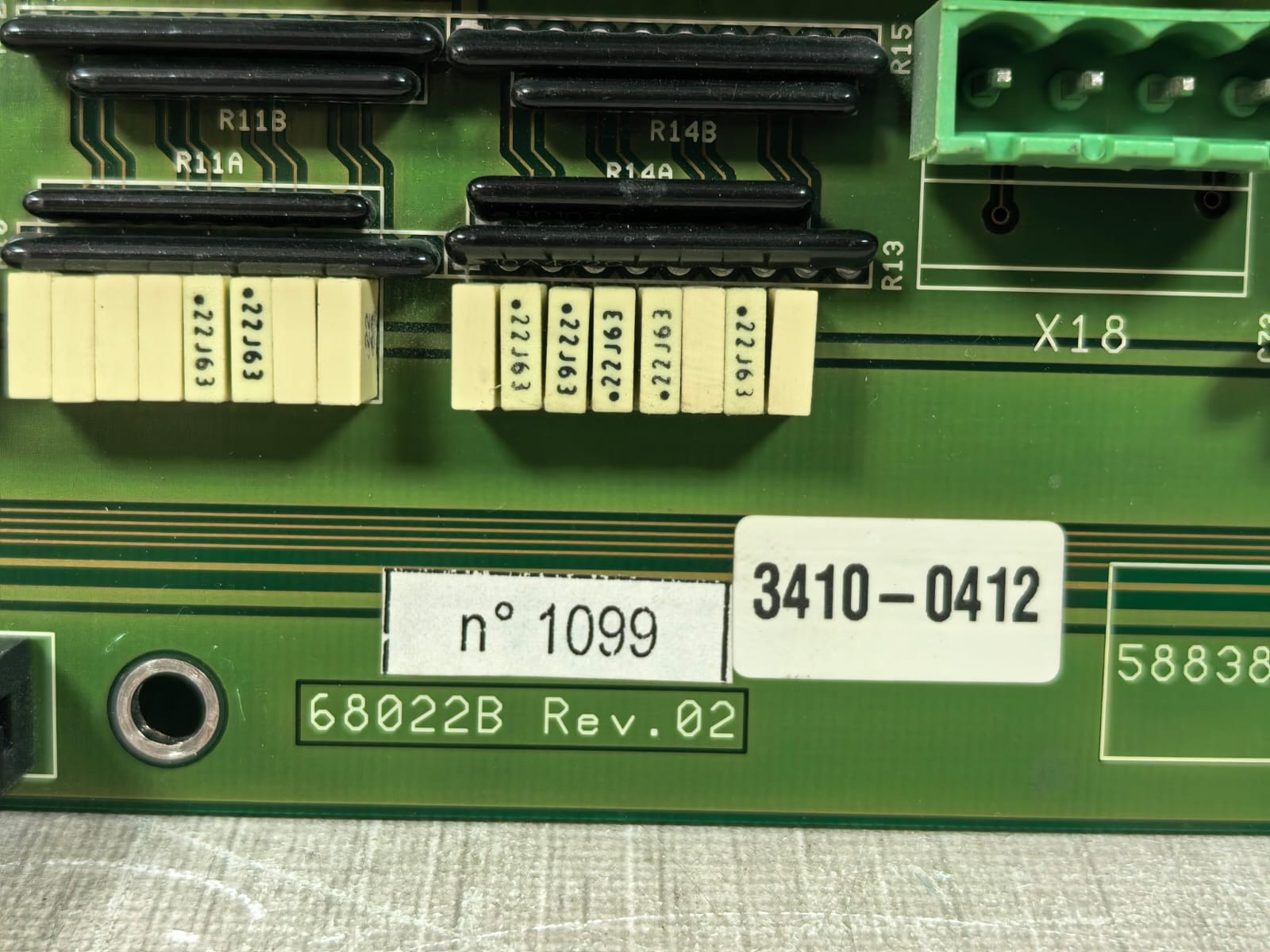 3410-0412 58838152/3 68022B REV.02 3410-0412 58838152/3 68022B REV.02 CIRCUIT BOARD 7