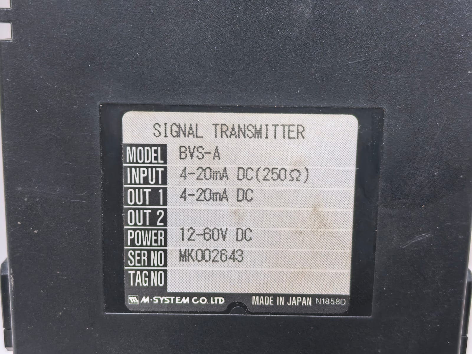 M.SYSTEM BVS-A M.SYSTEM BVS-A SIGNAL TRANSMITTER 12-60V DC 3