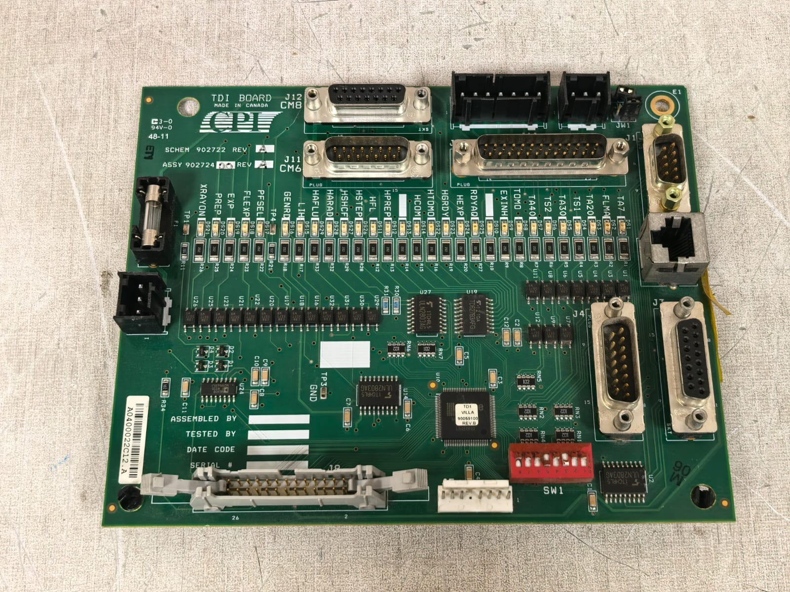 CPI 902722 REV. A 90272400 REV.A CPI 902722 REV. A 90272400 REV.A TDI BOARD 6