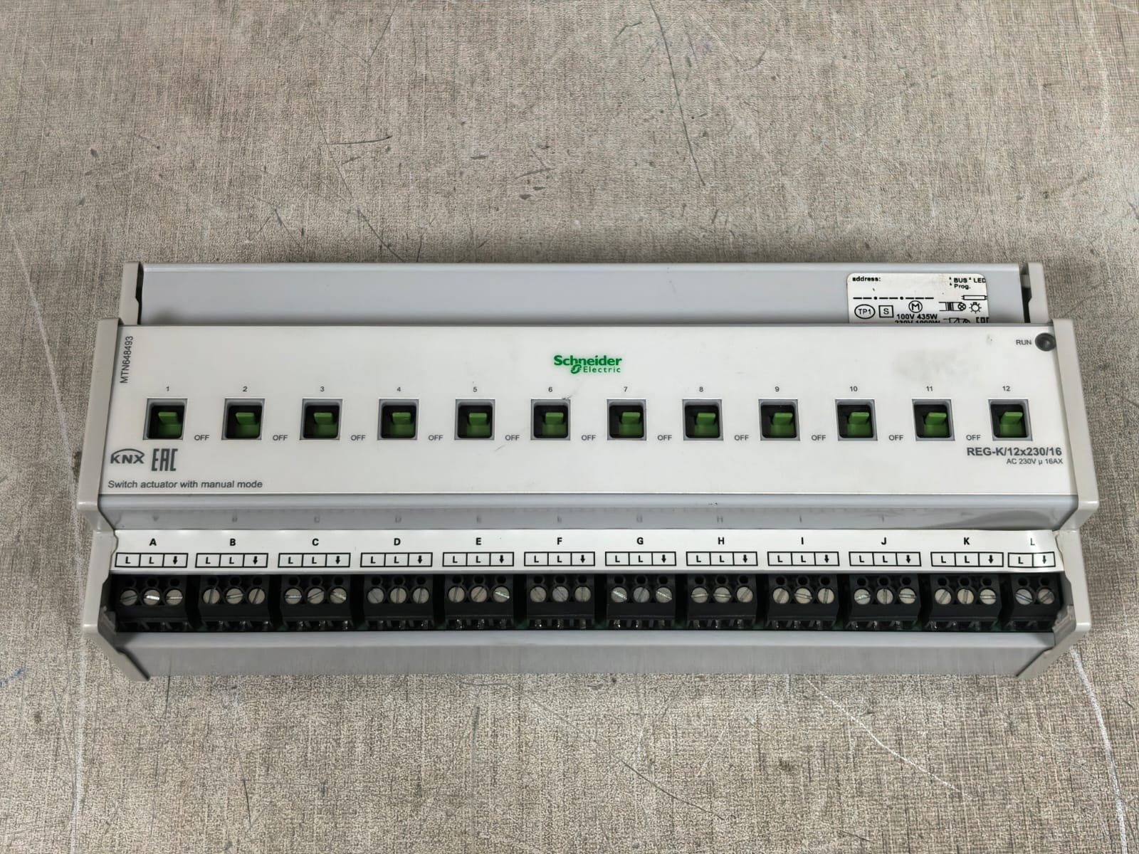 Schneider Electric MTN648493 SCHNEIDER ELECTRIC MTN648493 SWITCH ACTUATOR WITH MANUAL MODE 6