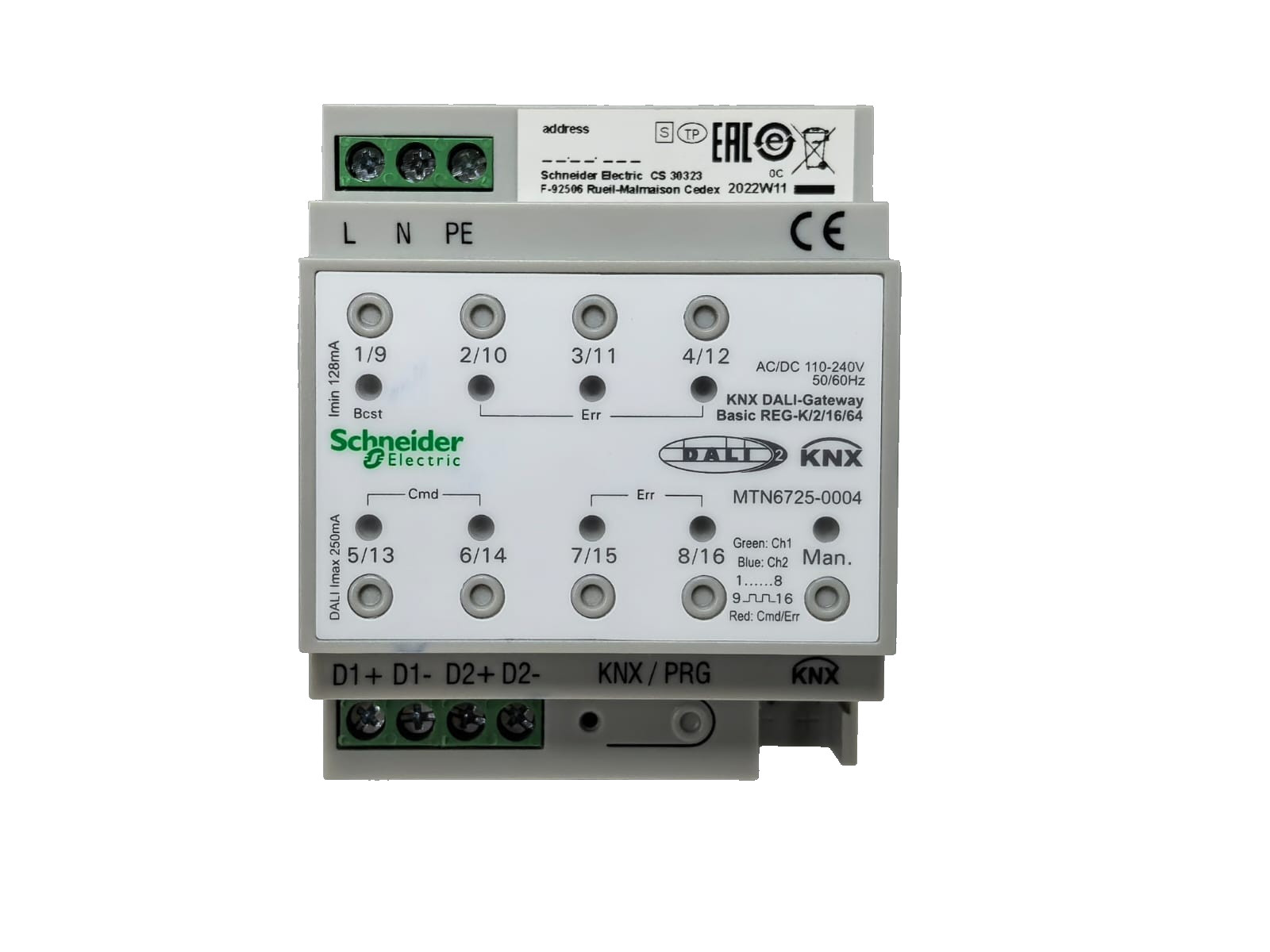 Schneider Electric MTN6725-0004 SCHNEIDER ELECTRIC MTN6725-0004 KNX DALI-GATEWAY BASIC REG-K/2/16/64 2
