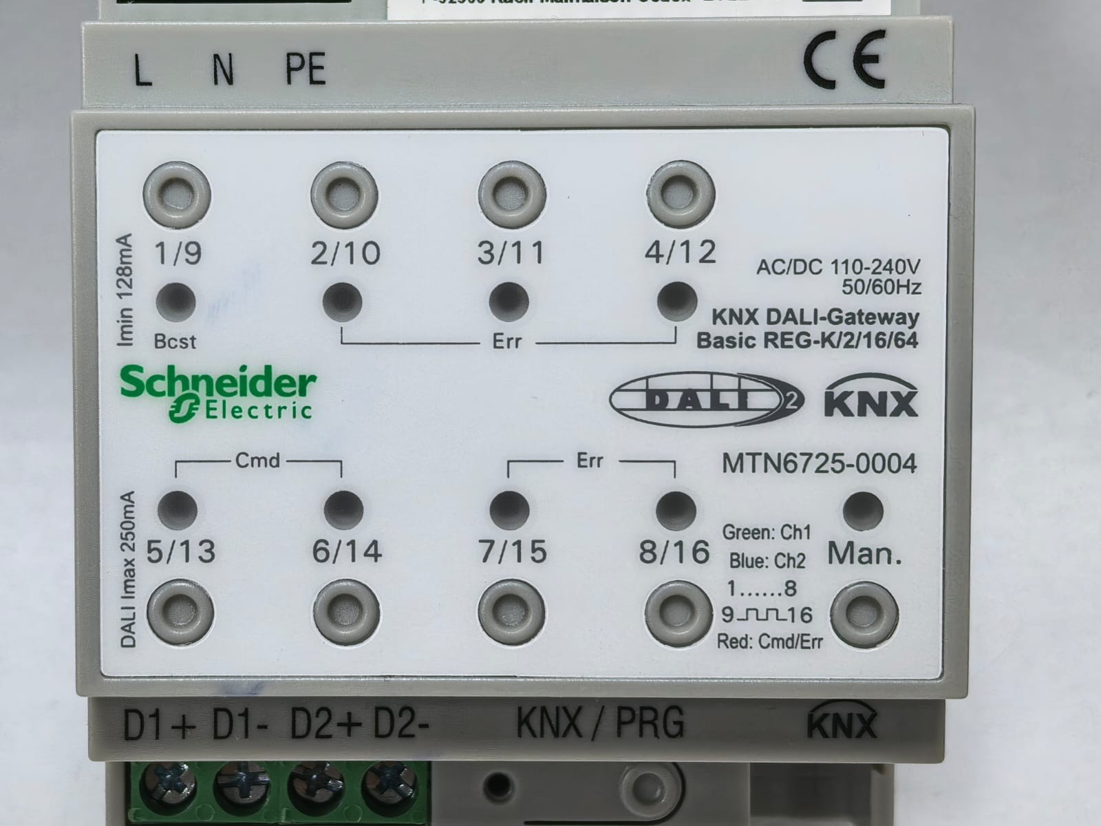 Schneider Electric MTN6725-0004 SCHNEIDER ELECTRIC MTN6725-0004 KNX DALI-GATEWAY BASIC REG-K/2/16/64 3