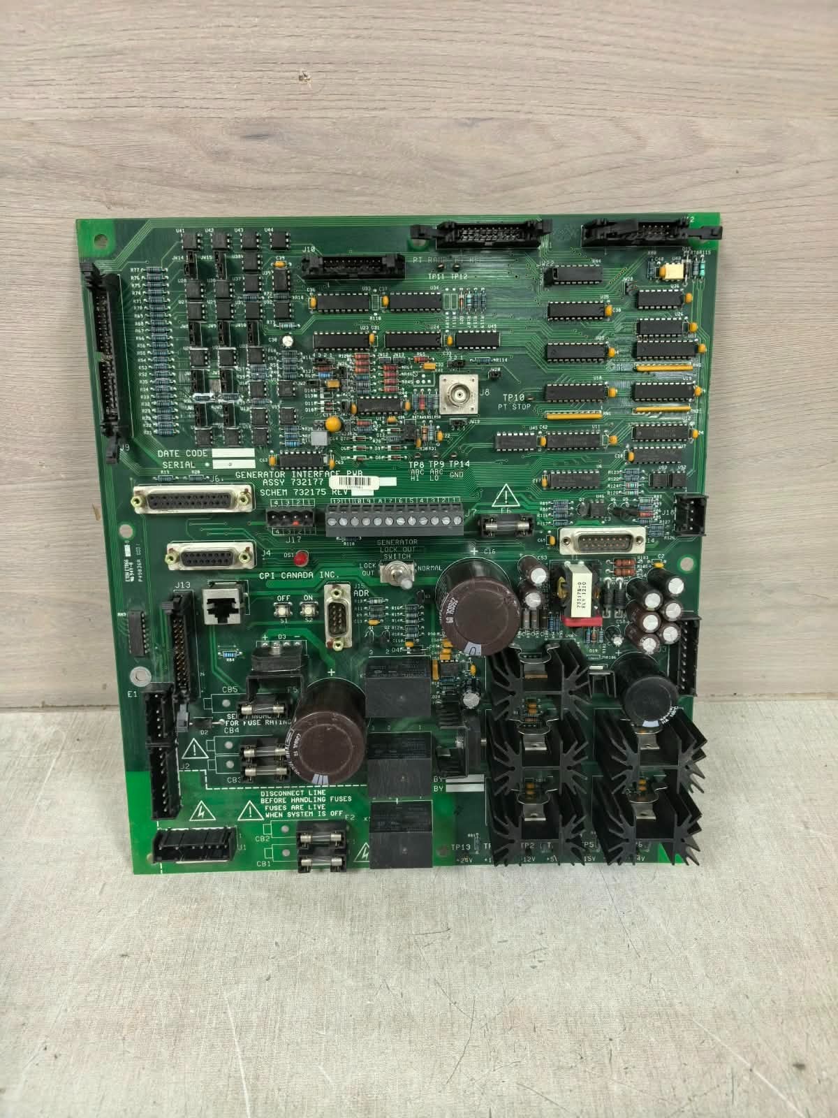 CPI CANADA INC. 732177 732175 CPI CANADA INC. 732177 732175 GENERATOR INTERFACE PWB 1