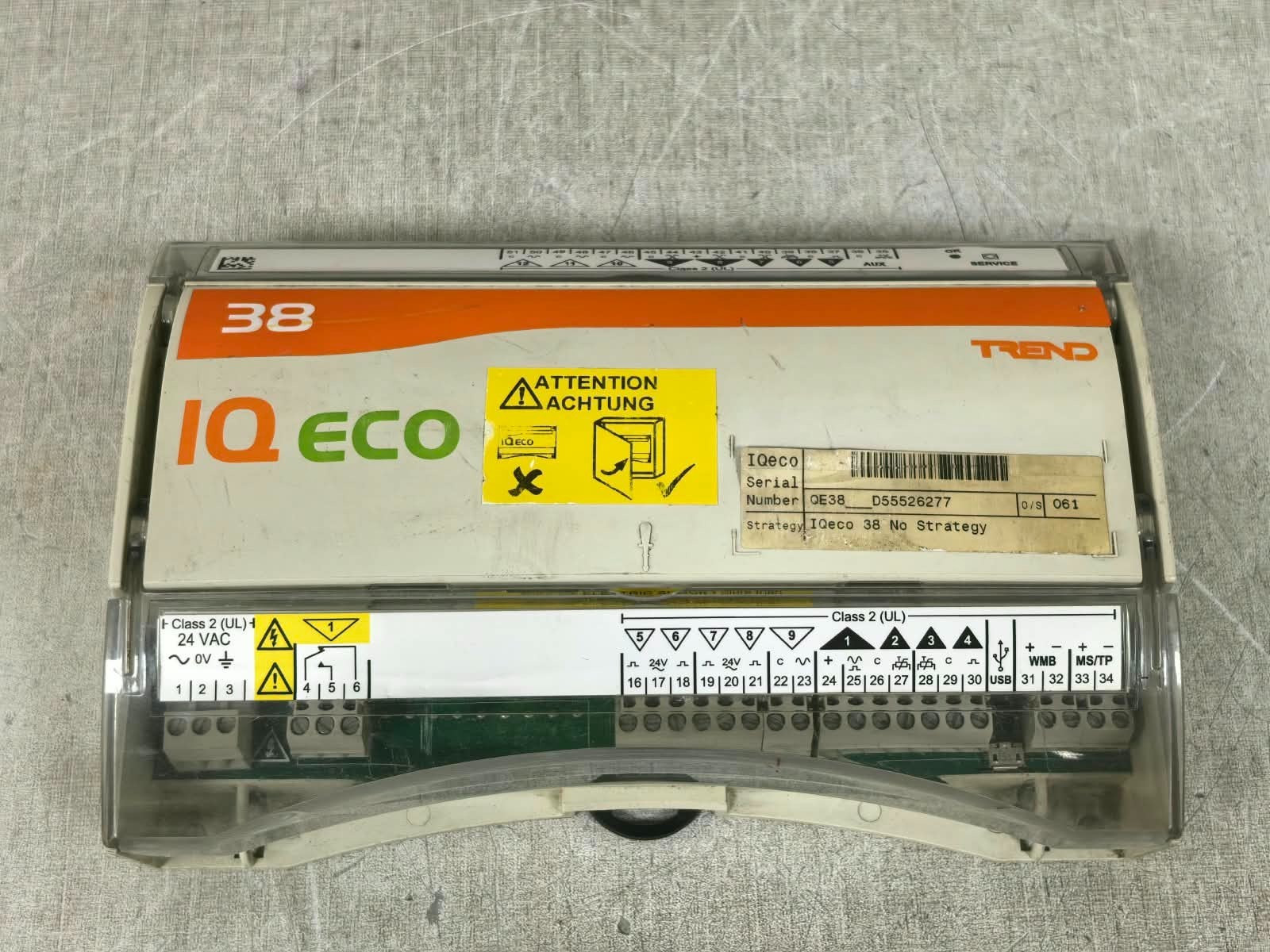 TREND IQE38-1201U50036 TREND IQECO38 IQE38/P/BAC/NOSTRATEGY/24VAC IQE38-1201U50036 CONTROLLER 9