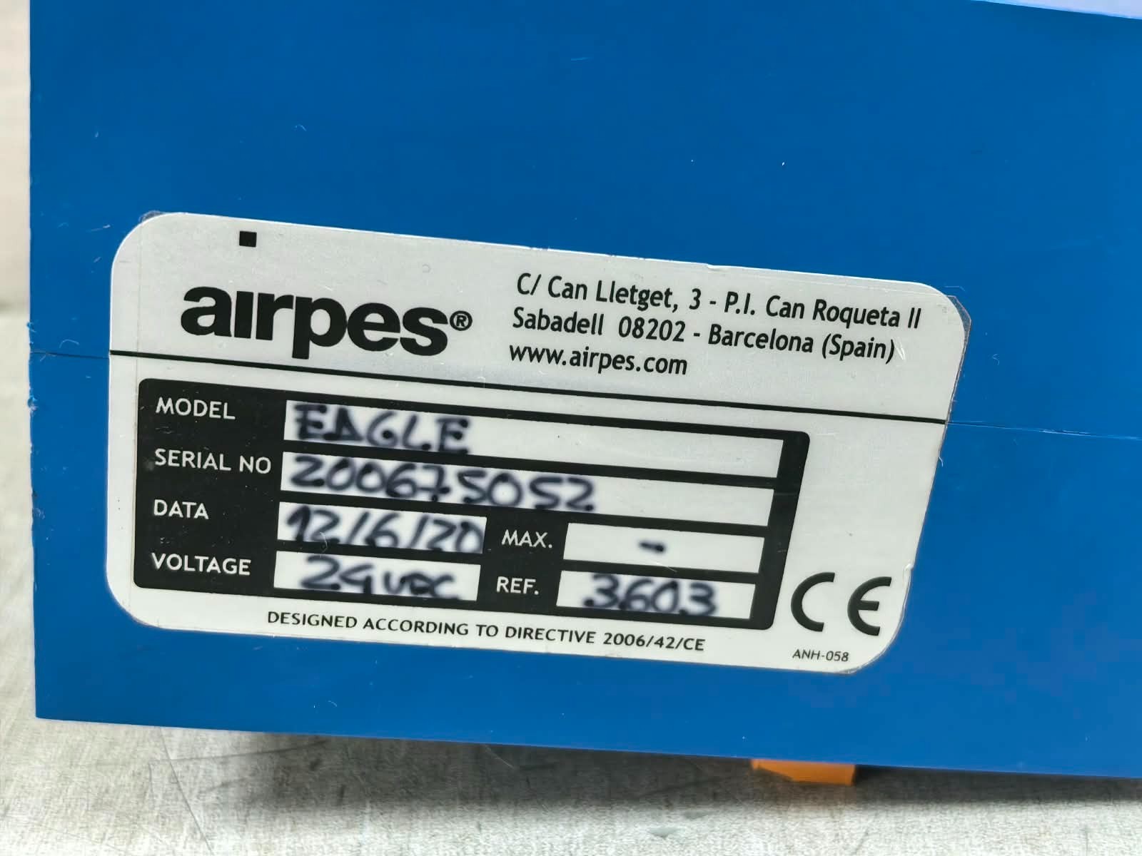 AIRPES EAGLE REF.3603 AIRPES EAGLE REF.3603 ELECTRONIC LIMITER 8