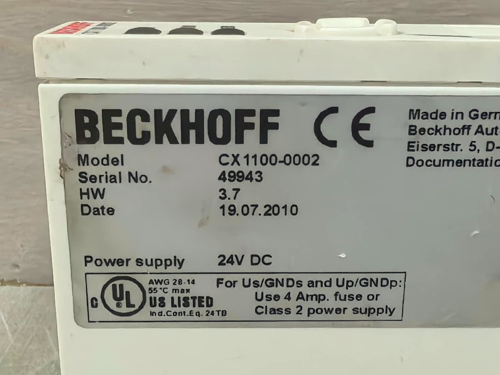 Beckhoff KL4424/KL23032/KL232/KL9190/KL2022/KL3002 BECKHOFF CX1100-0002/KL4424/KL23032/KL232/KL9190/KL2022/KL3002 MODULE 7