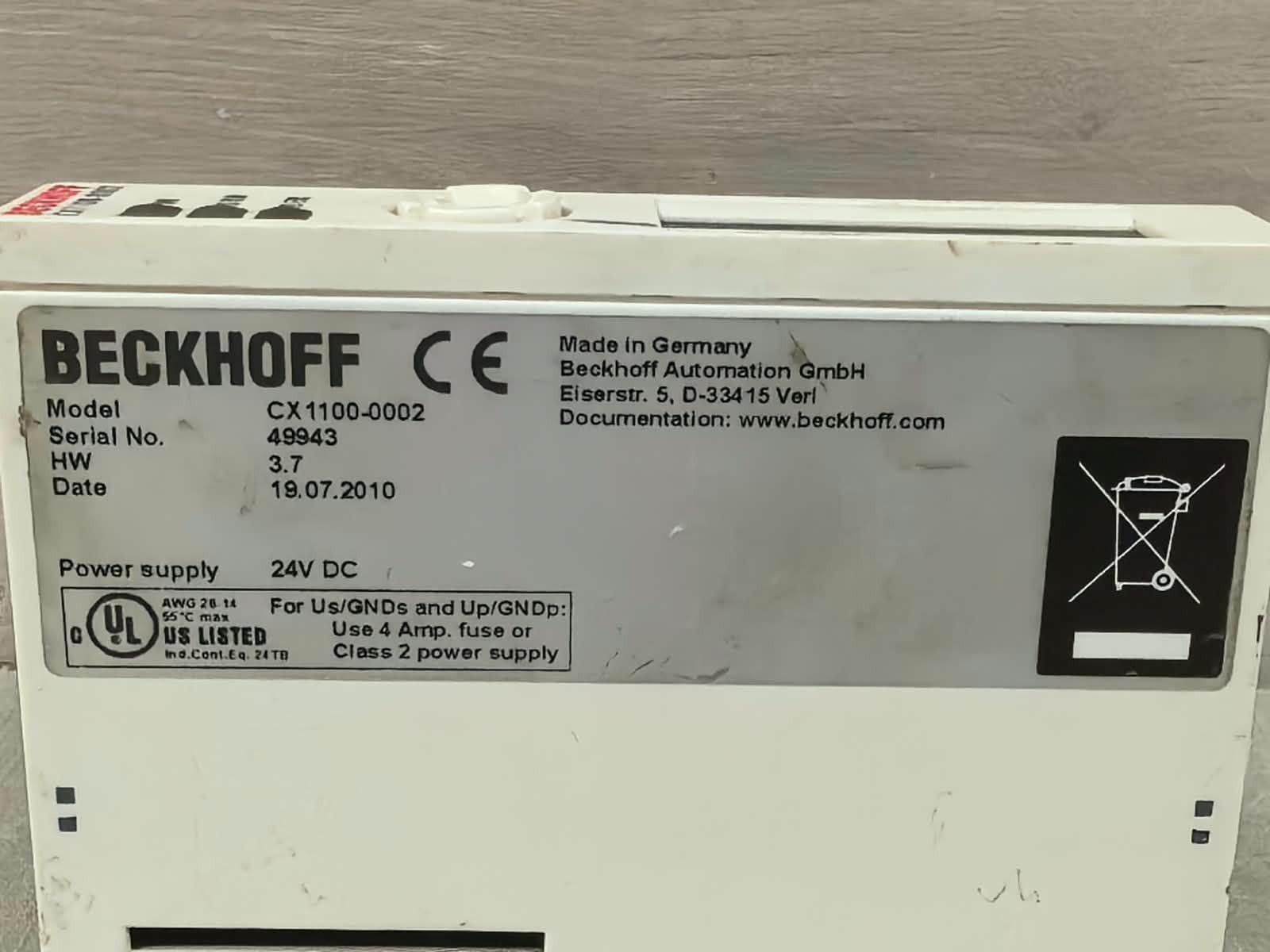Beckhoff KL4424/KL23032/KL232/KL9190/KL2022/KL3002 BECKHOFF CX1100-0002/KL4424/KL23032/KL232/KL9190/KL2022/KL3002 MODULE 8