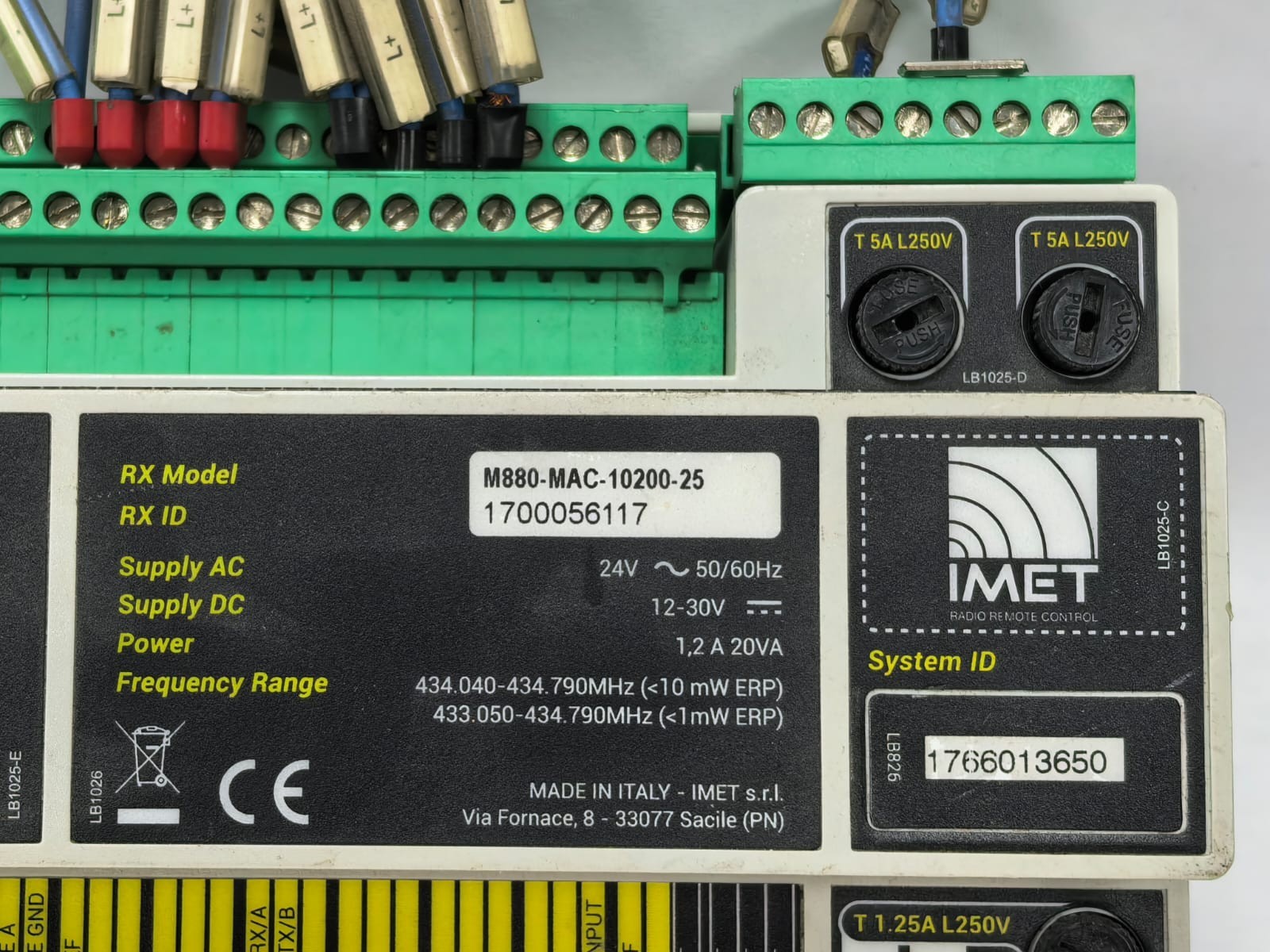 IMET M880-MAC-10200-25 IMET M880-MAC-10200-25 INDUSTRIAL RADIO REMOTE-CONTROL RECEIVER UNIT 2