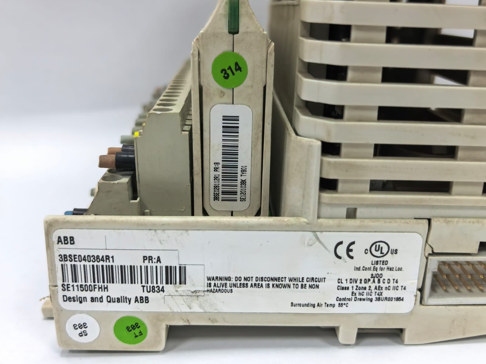 ABB TU834 ABB AI880A ANALOG INPUT MODULE 3BSE039293R1 W/ ABB TU834 BASE 3BSE040364R1 PR.A 3