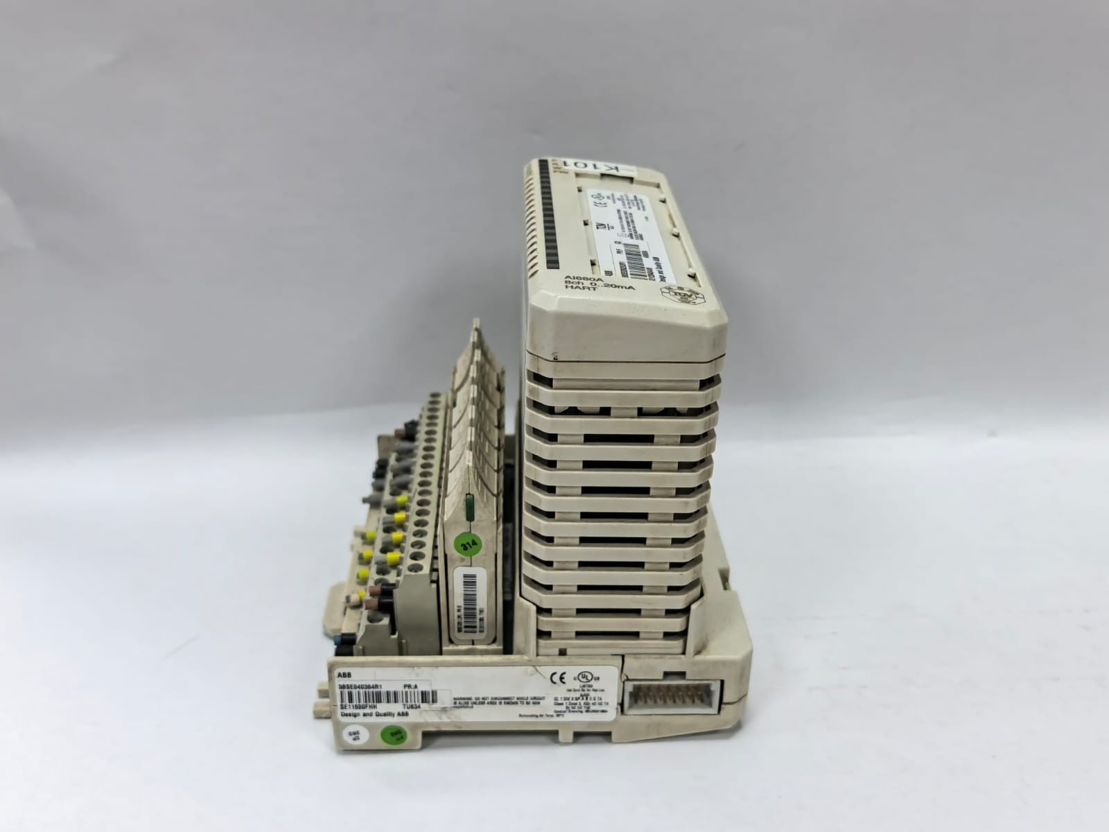 ABB TU834 ABB AI880A ANALOG INPUT MODULE 3BSE039293R1 W/ ABB TU834 BASE 3BSE040364R1 PR.A 4