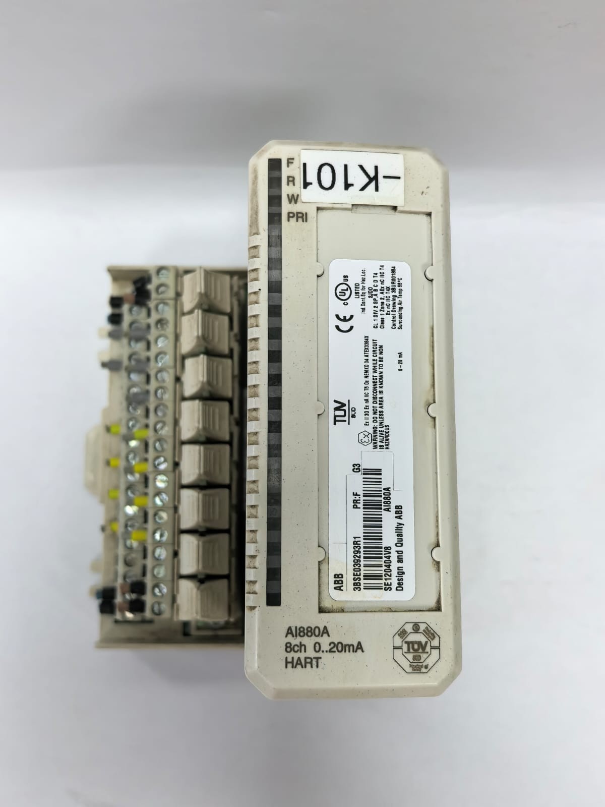 ABB TU834 ABB AI880A ANALOG INPUT MODULE 3BSE039293R1 W/ ABB TU834 BASE 3BSE040364R1 PR.A 1