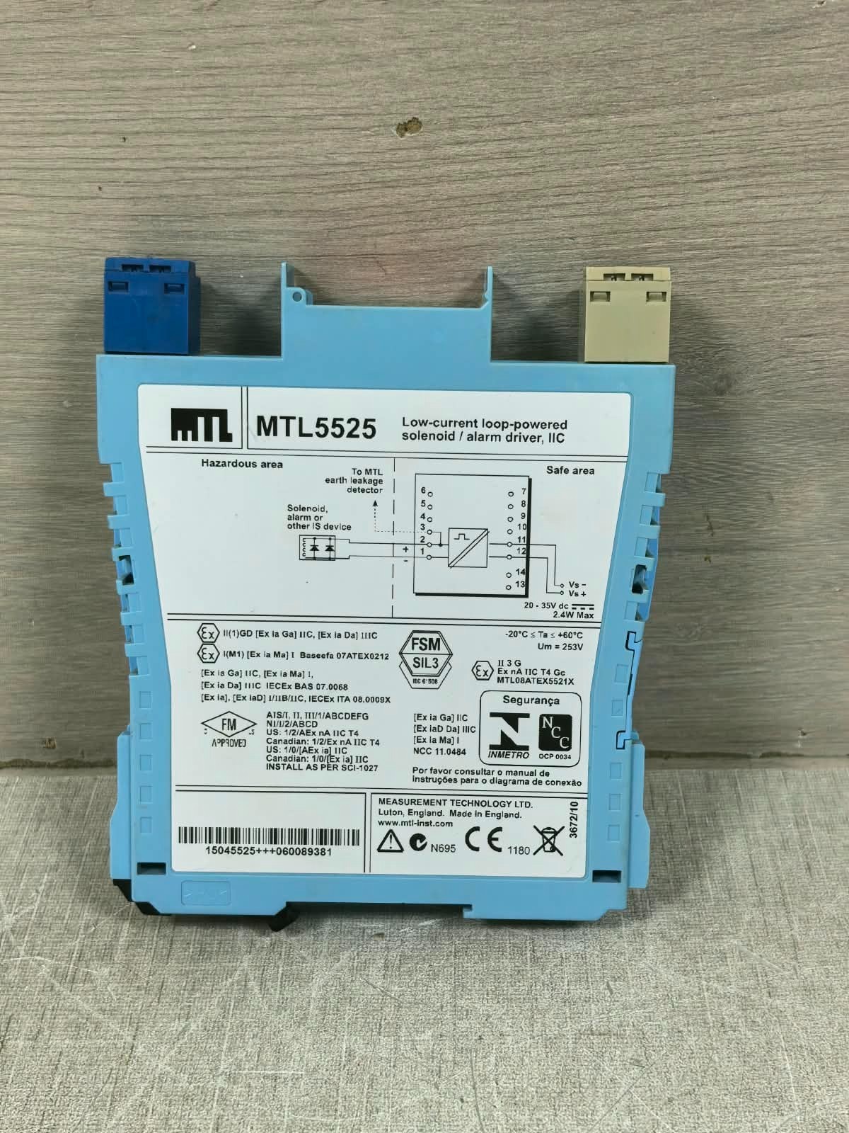 MTL 5525 MTL 5525 LOW-CURRENT LOOP-POWERED SOLENOID/ALARM DRIVER 6