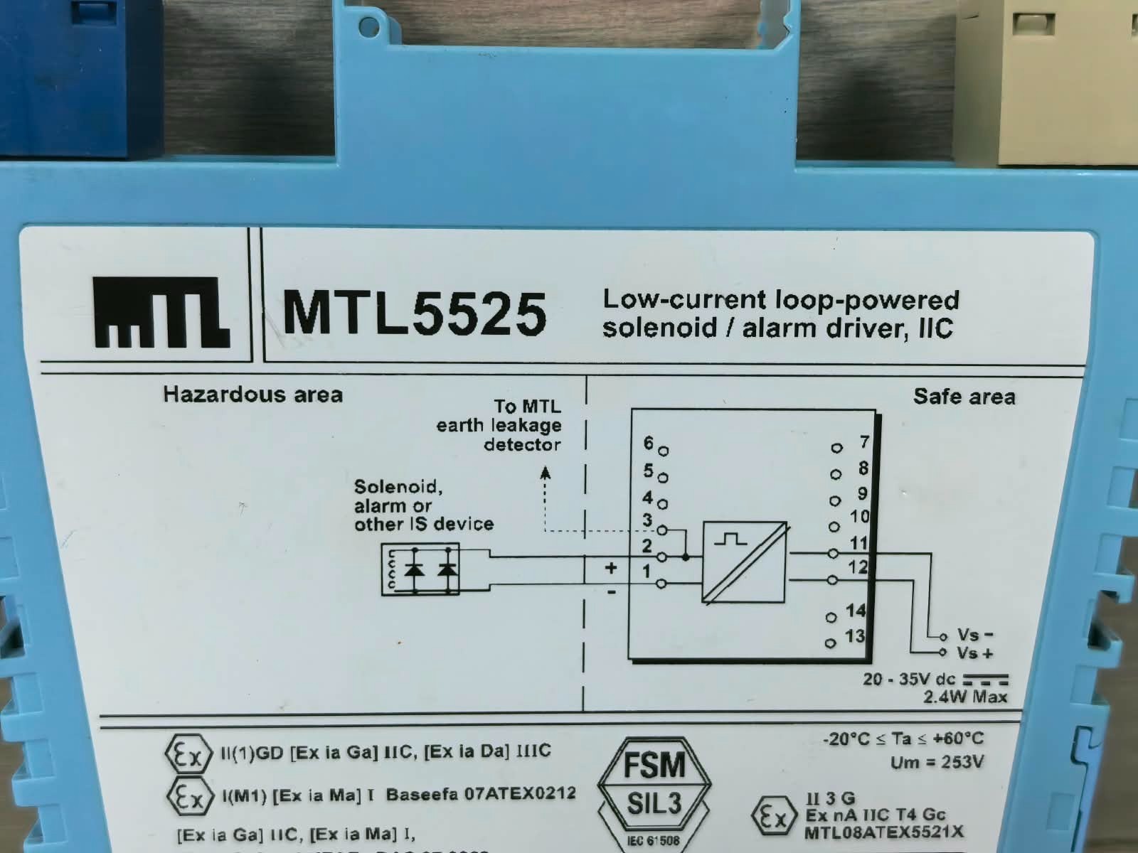 MTL 5525 MTL 5525 LOW-CURRENT LOOP-POWERED SOLENOID/ALARM DRIVER 7