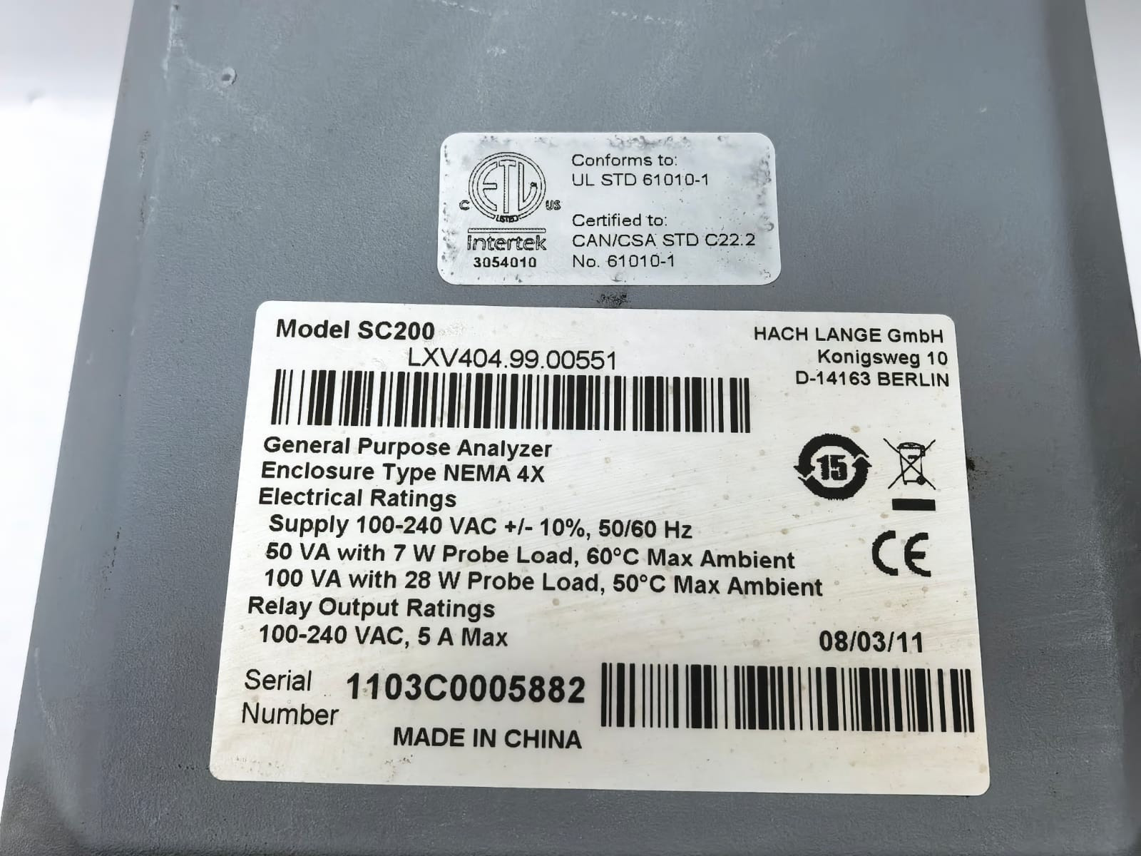 Hach SC200 HACH LANGE SC200 GENERAL PURPOSE ANALYZER 2