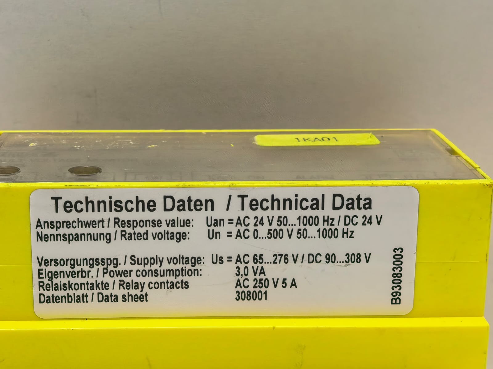 Bender SB473-35 BENDER SB 473 FAULT VOLTAGE MONITOR SB473-35 4