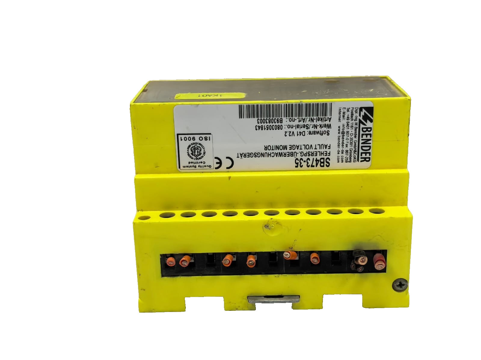 Bender SB473-35 BENDER SB 473 FAULT VOLTAGE MONITOR SB473-35 6