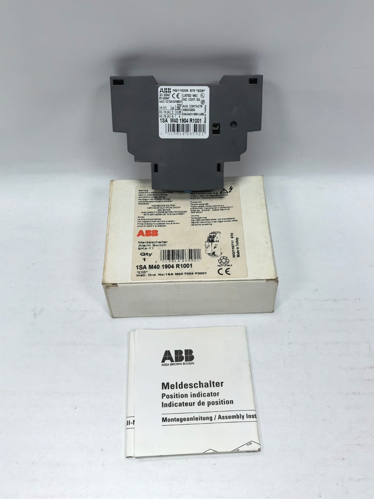 ABB 1SA M40 1904 R1001 ABB 1SA M40 1904 R1001 ALARM SWITCH PCS 1
